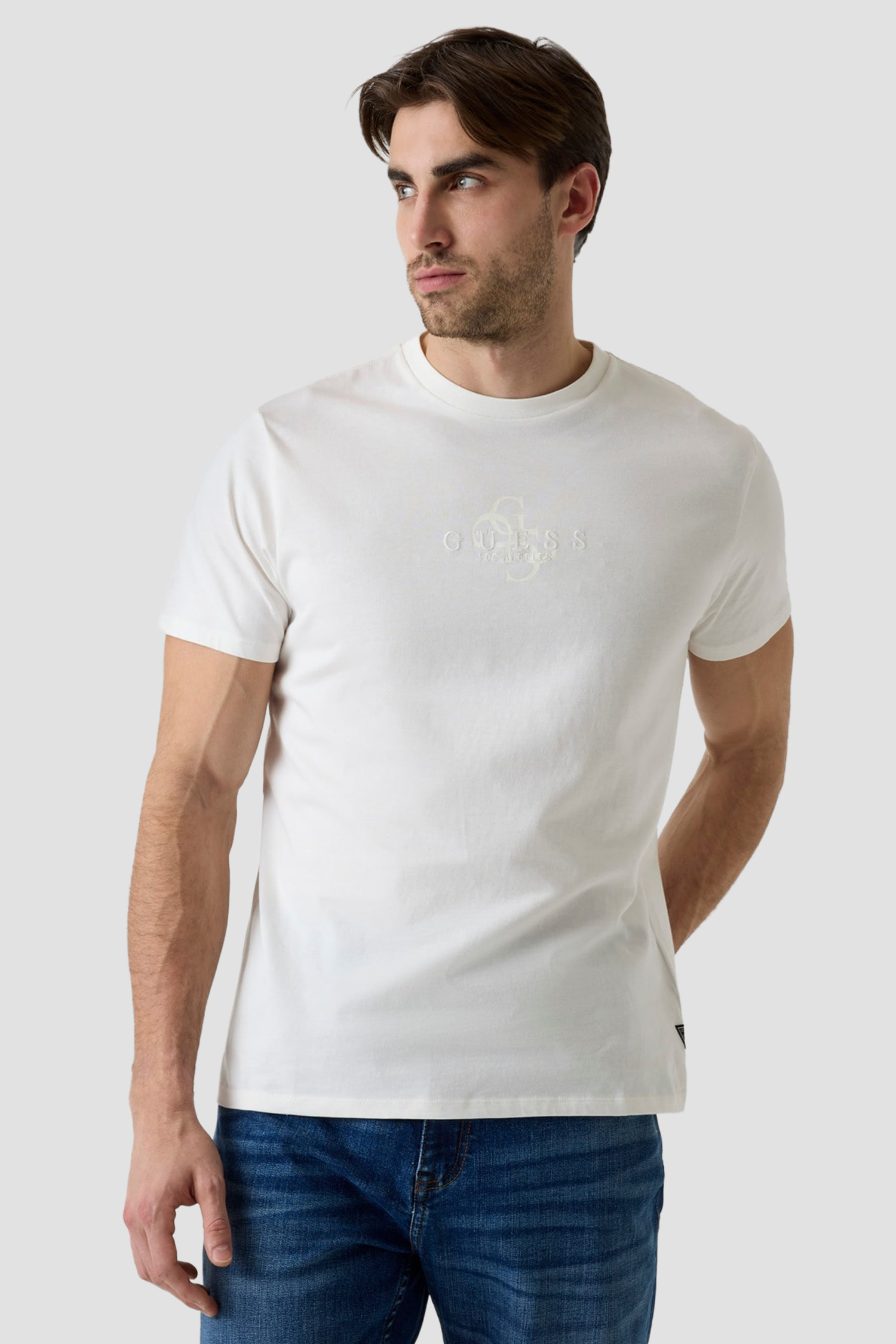 Чоловіча біла футболка Guess M6YI58.K4632;F0F8