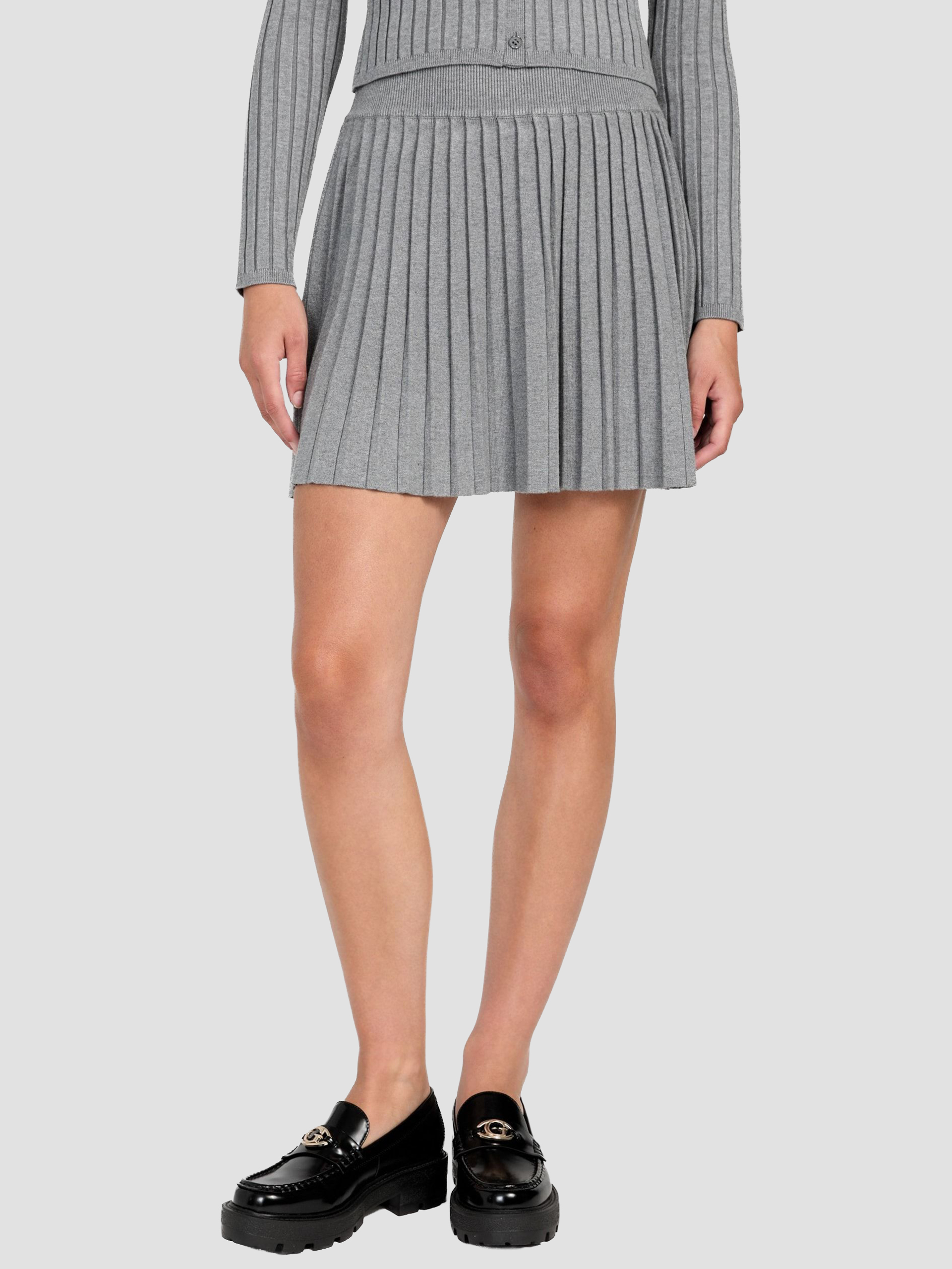 Женская серая плиссированная юбка Guess W5BD1O.Z2YK2;H91I