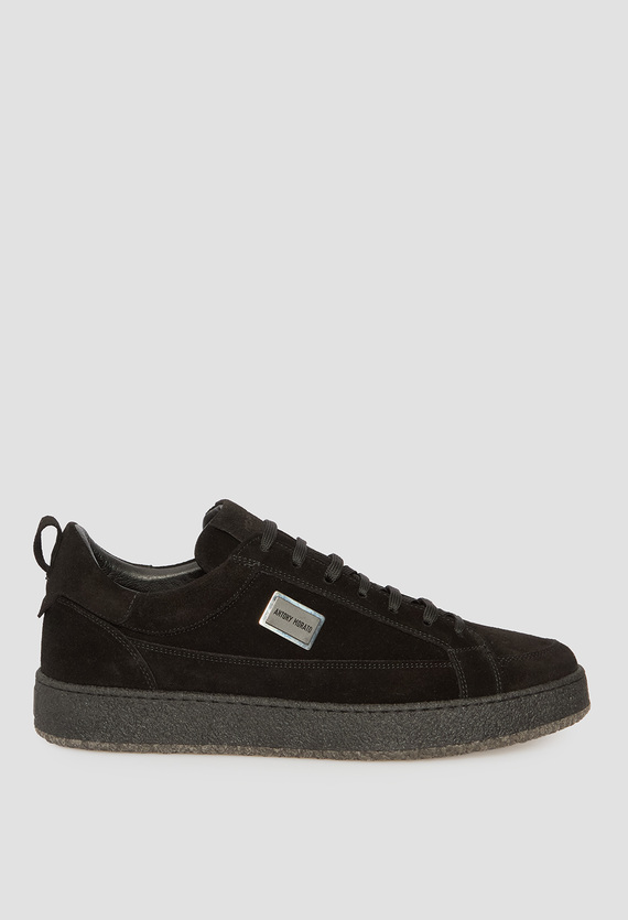 Мужские черные замшевые сникерсы Antony Morato MMFW01845.LE300005