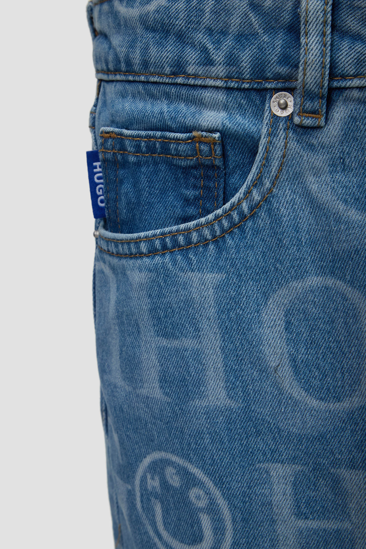 Жіночі блакитні джинси з візерунком HUGO BLUE 50532139;995