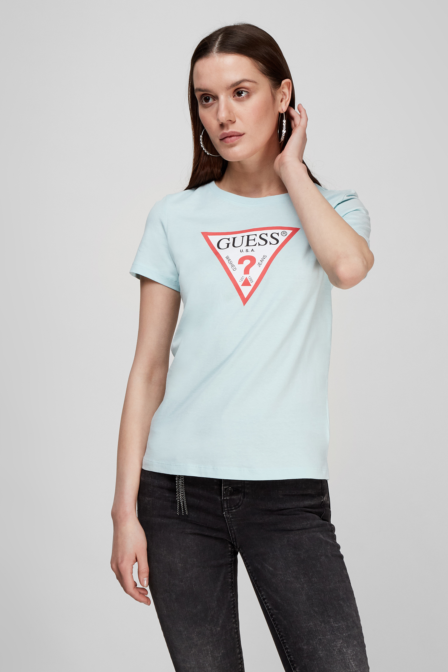 Жіноча м'ятна футболка Guess W1YI1B.I3Z11;G7GP