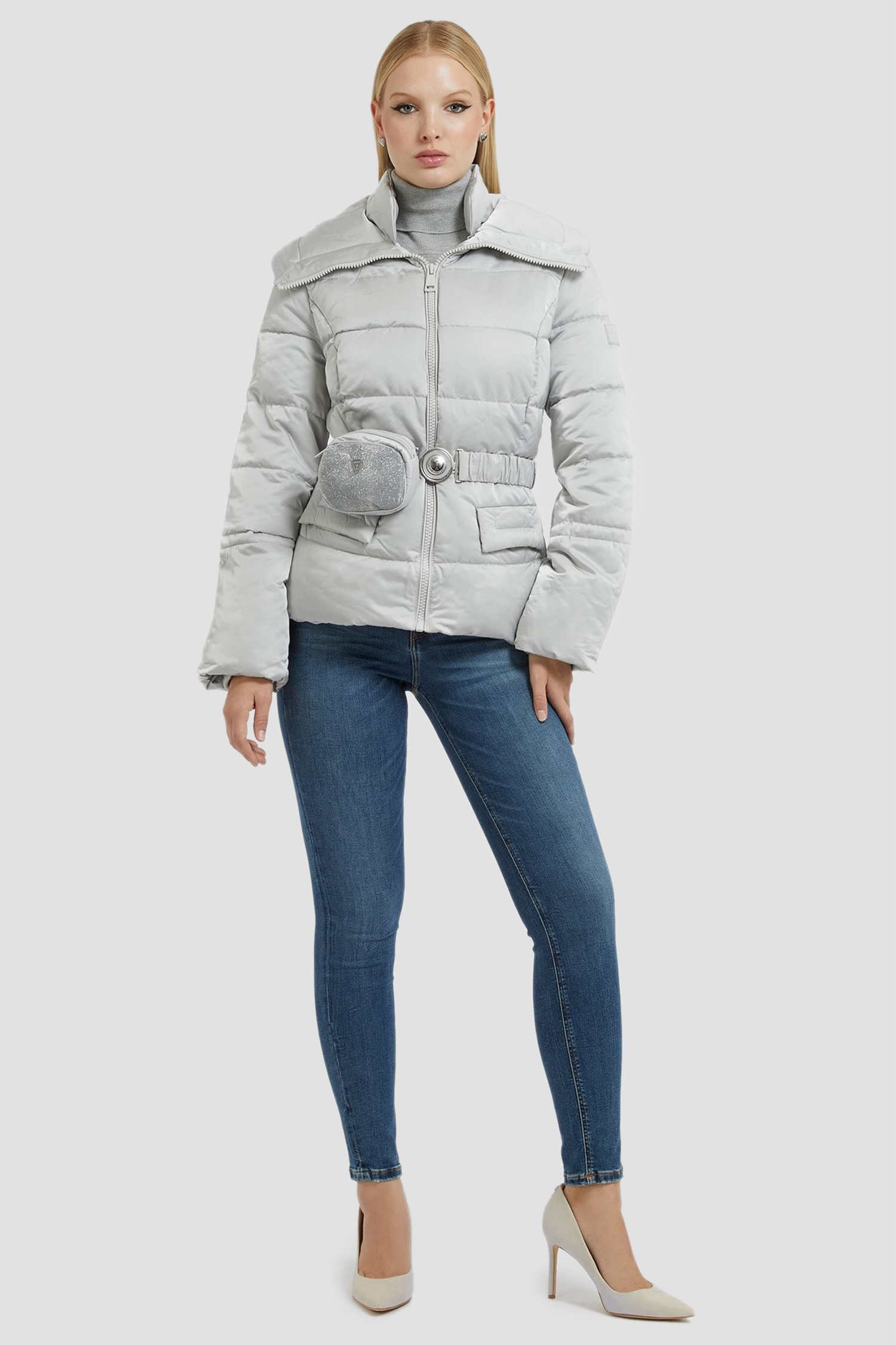 Жіноча сіра куртка Guess W2BL56.WEX12;G9C2