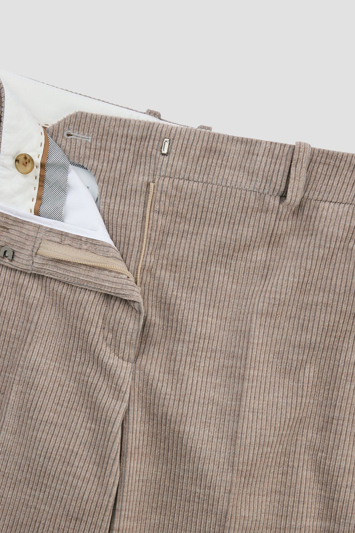 Женские бежевые вельветовые брюки BOSS 50527871;232