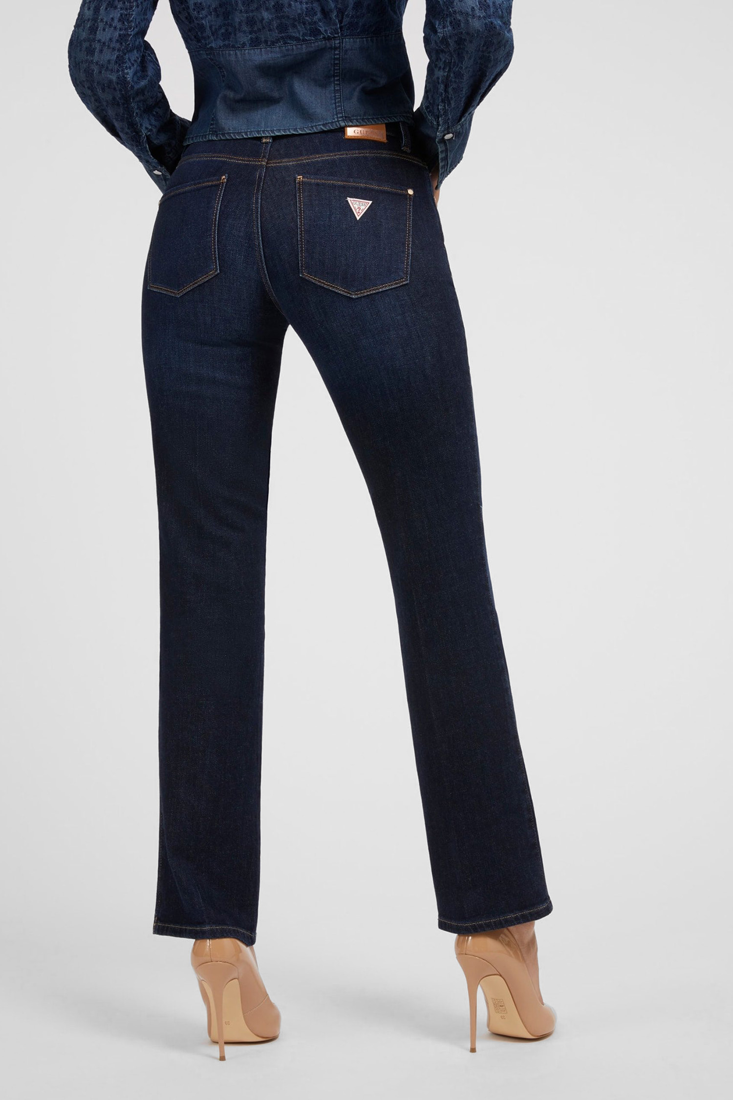 Женские темно-синие джинсы Guess W3YA15.D4U54;CADA
