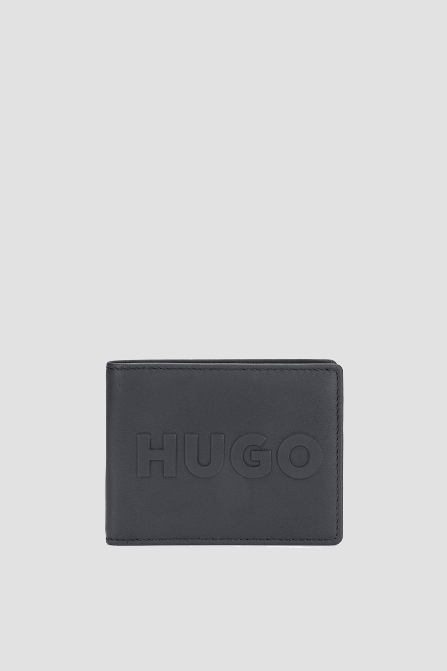 Чоловічий чорний шкіряний гаманець HUGO 50468107;001