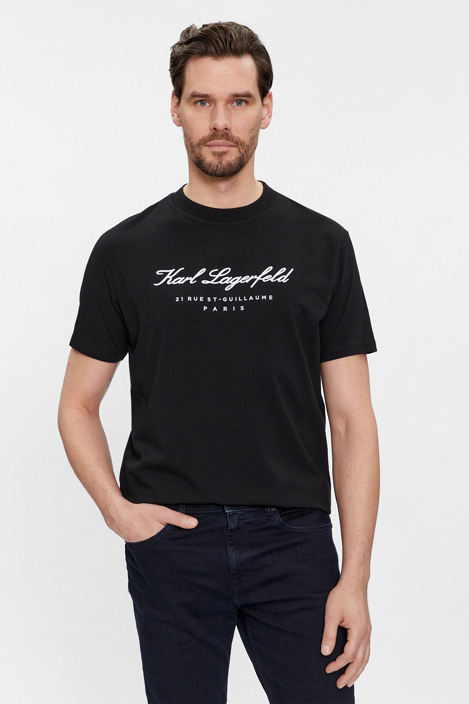 Чоловіча чорна футболка Karl Lagerfeld 541221.755403;990