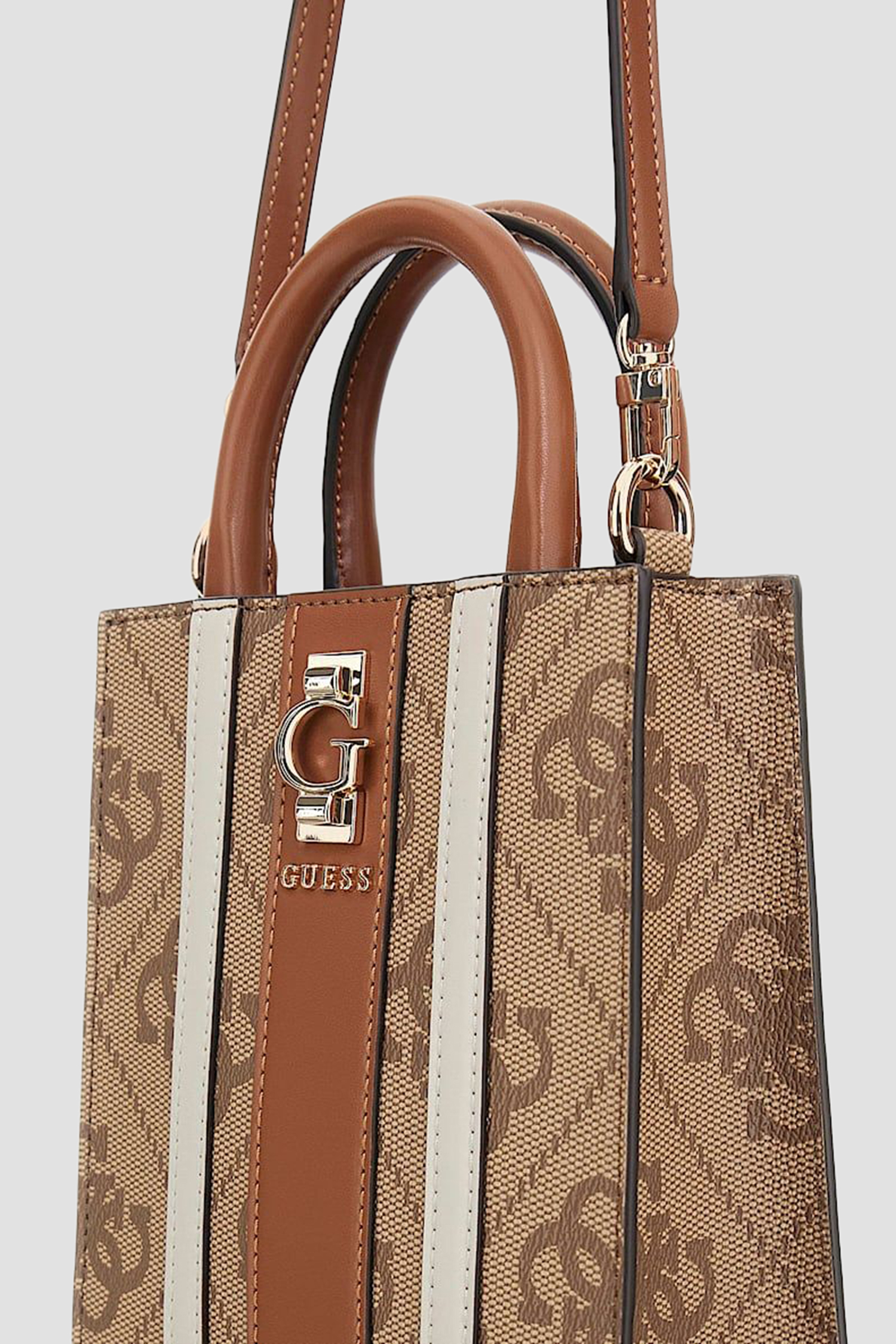 Женская бежевая сумка с узором Guess HWSO78.38750;LTL