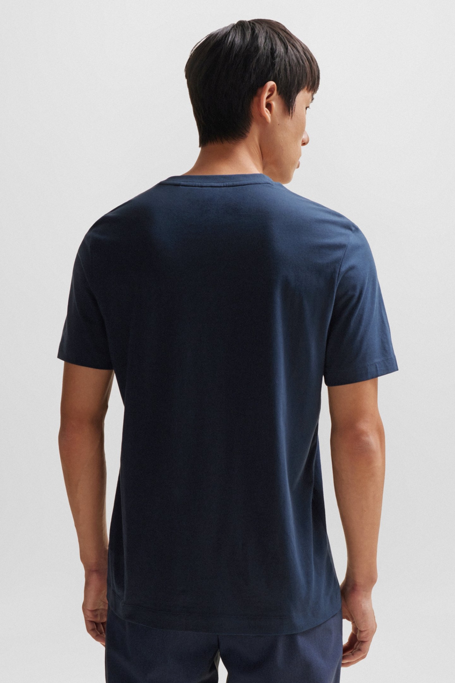 Мужская темно-синяя футболка BOSS 50468395;404