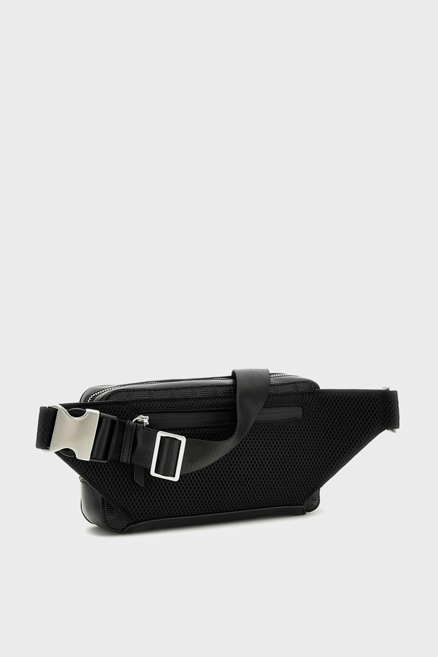 Чоловіча чорна поясна сумка з візерунком Guess HMTODE.P5221;BLA