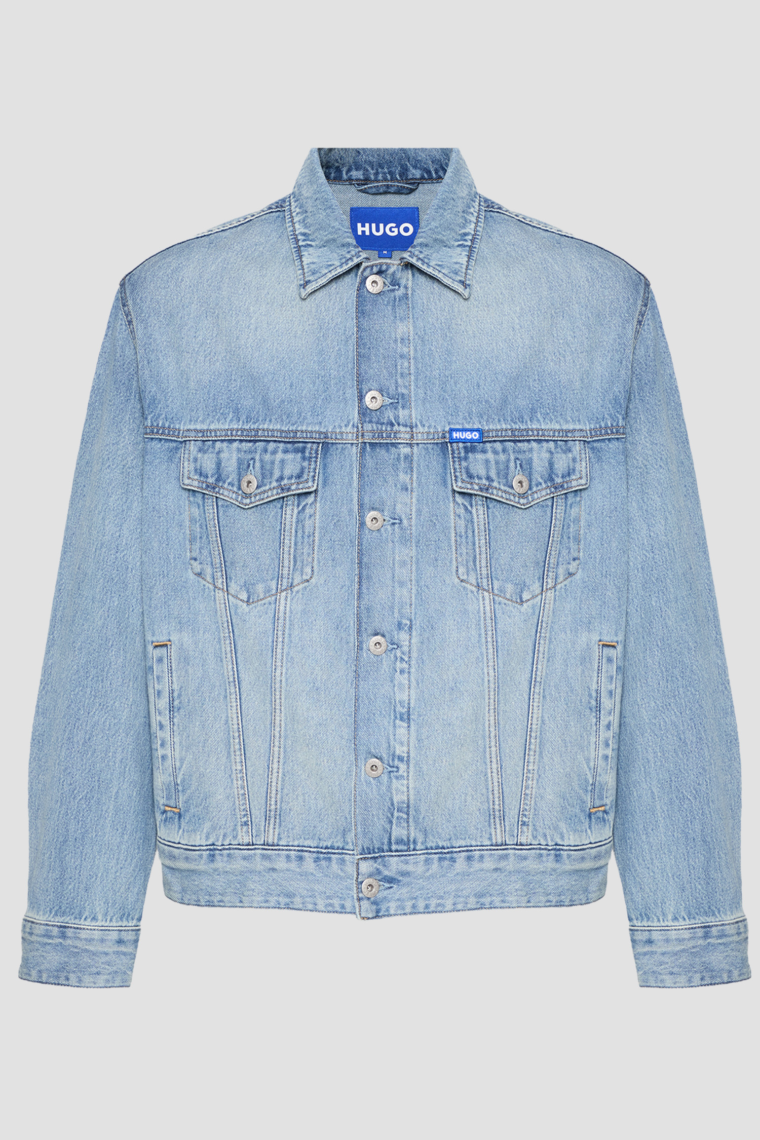 Мужская голубая джинсовая куртка HUGO BLUE 50542673;443