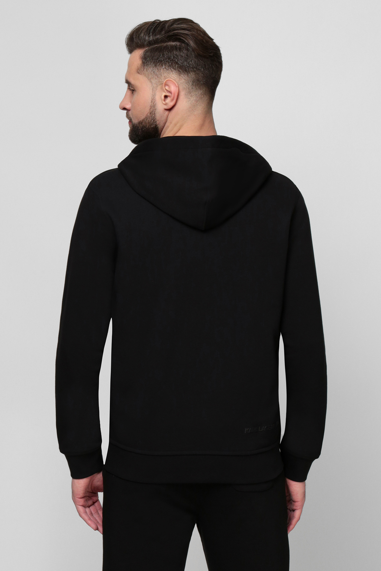 Чоловіча чорна кофта на блискавці Karl Lagerfeld 521900.705402;990