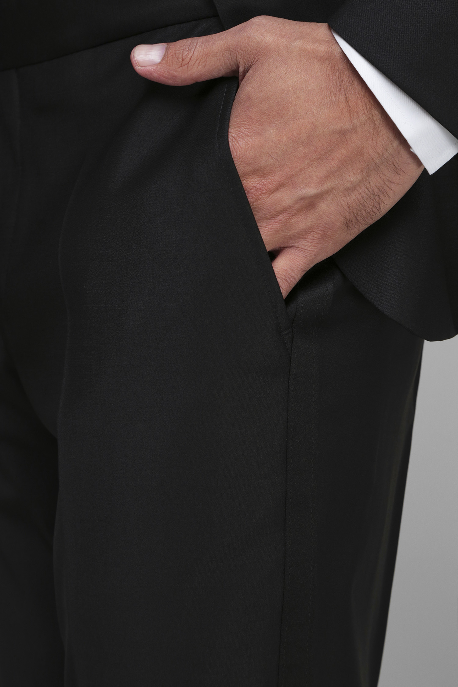 Мужской черный шерстяной костюм (пиджак, брюки) Karl Lagerfeld 500096.155225К;990