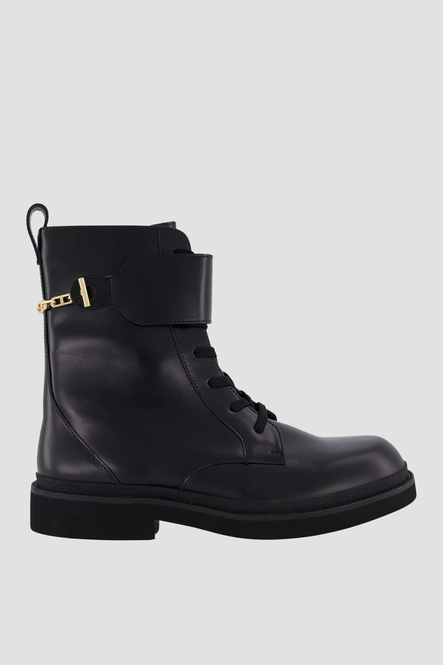 Женские черные кожаные ботинки BOSS 50573124;001