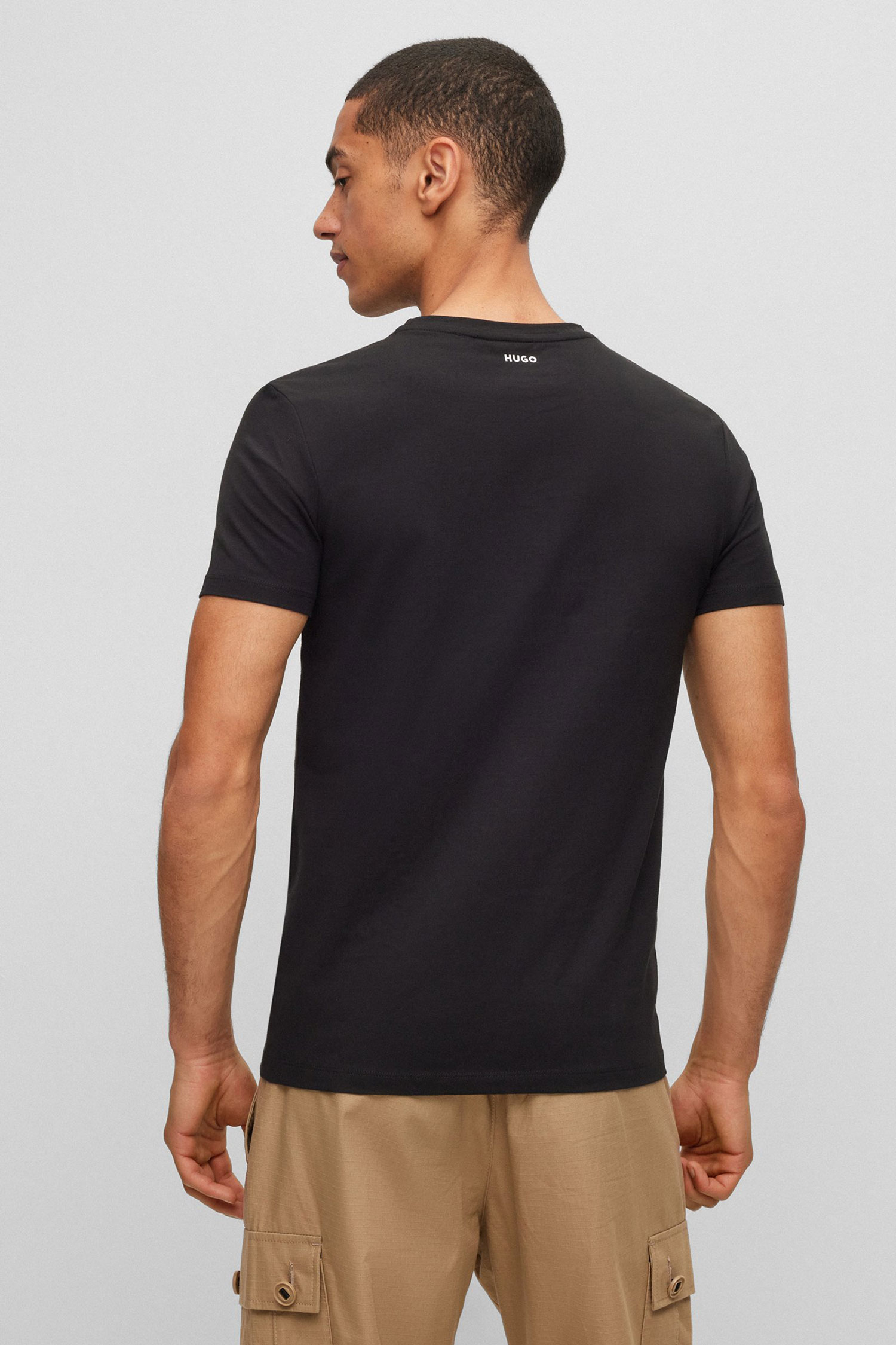 Мужская черная футболка (2 шт) HUGO 50325440;001