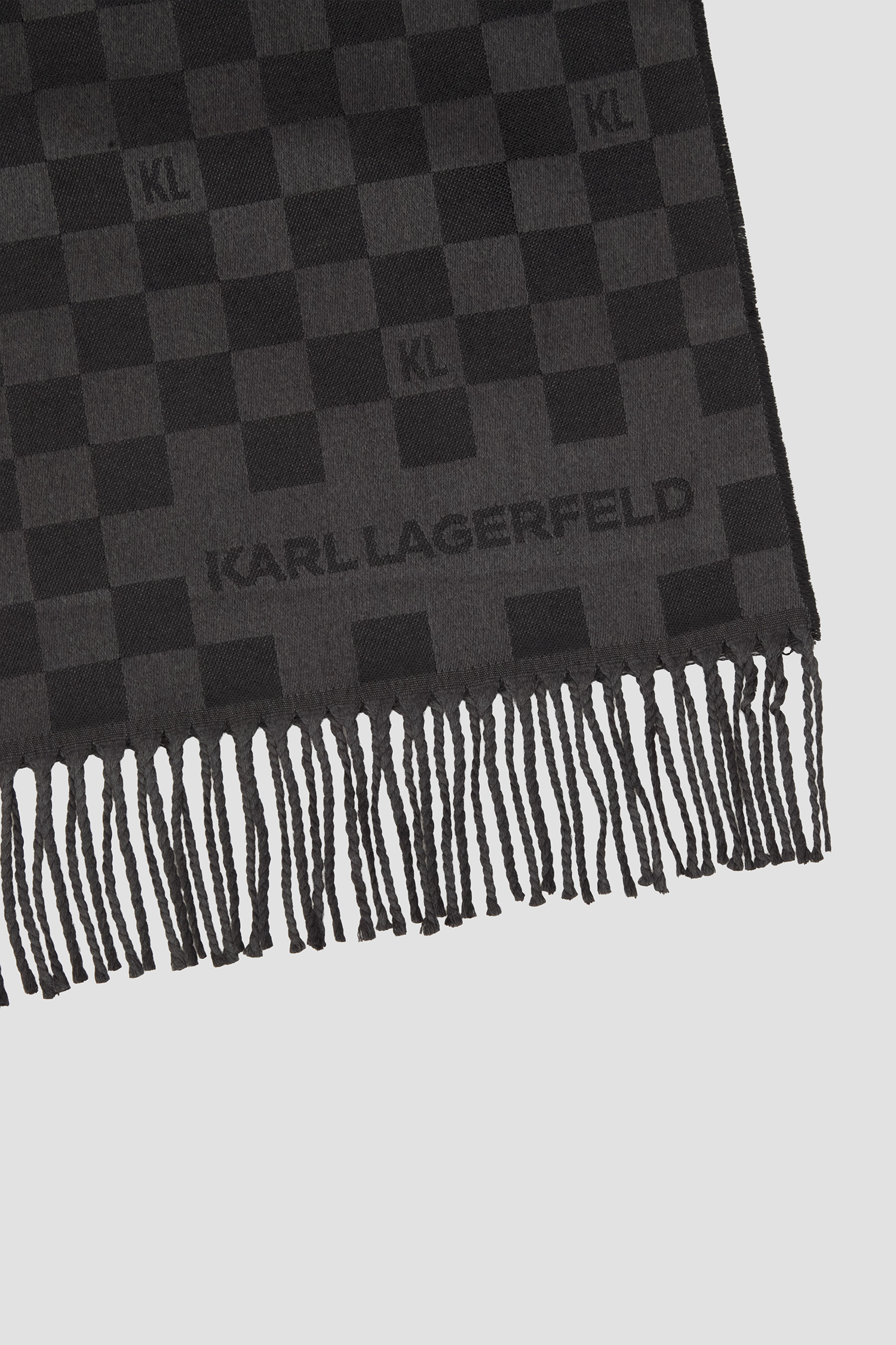 Чоловічий вовняний картатий шарф Karl Lagerfeld 554131.805001;990