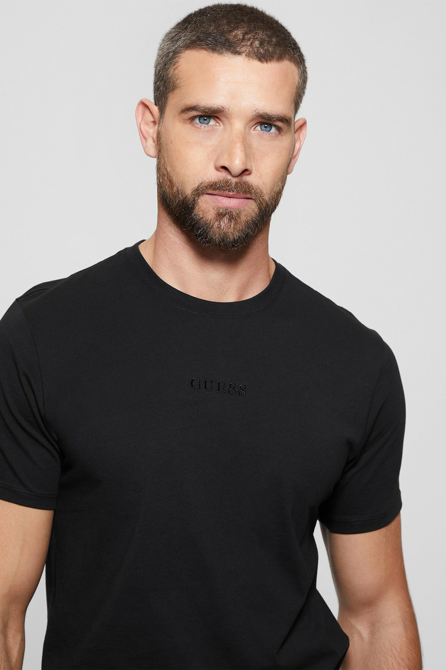 Мужская черная футболка Guess M4GP39.K7HD0;JBLK