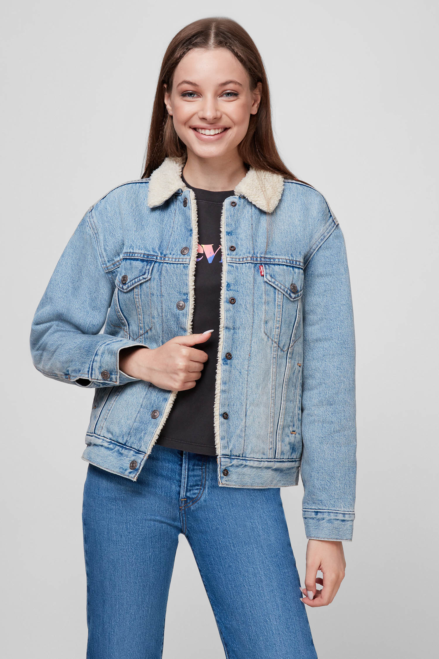 Синя джинсова куртка для дівчат Levi’s® 36137;0026