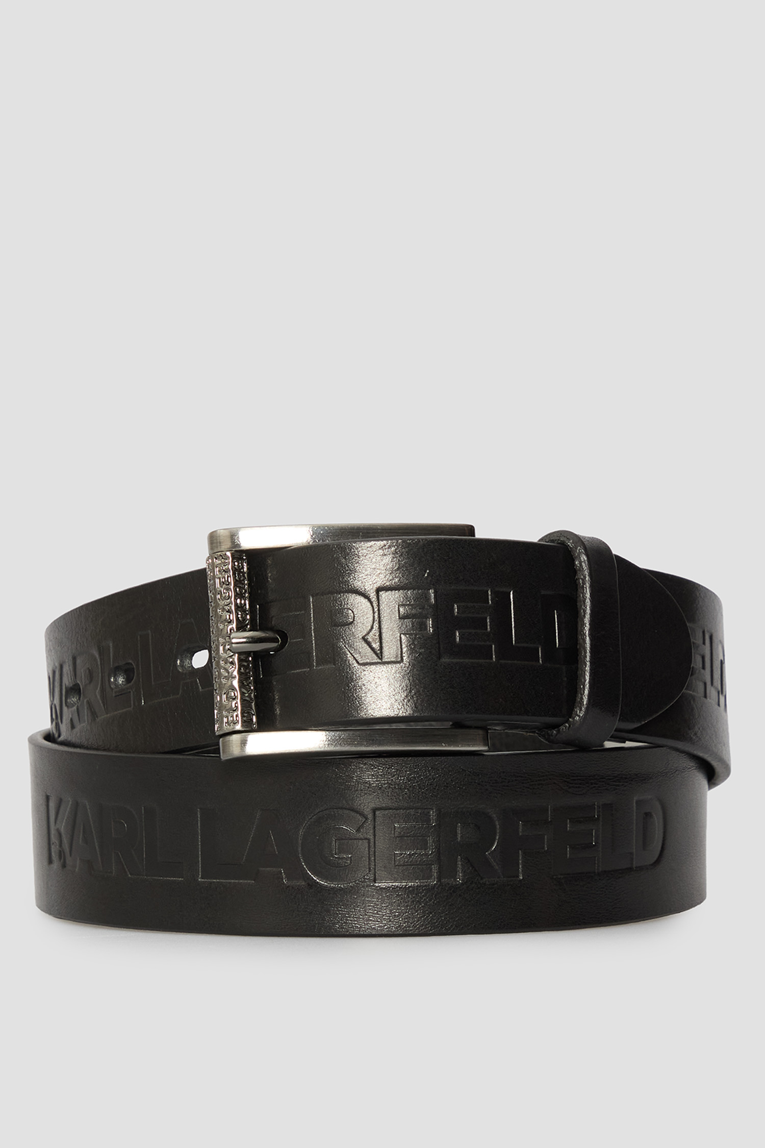 Чоловічий чорний шкіряний ремінь Karl Lagerfeld 554448.815300;990