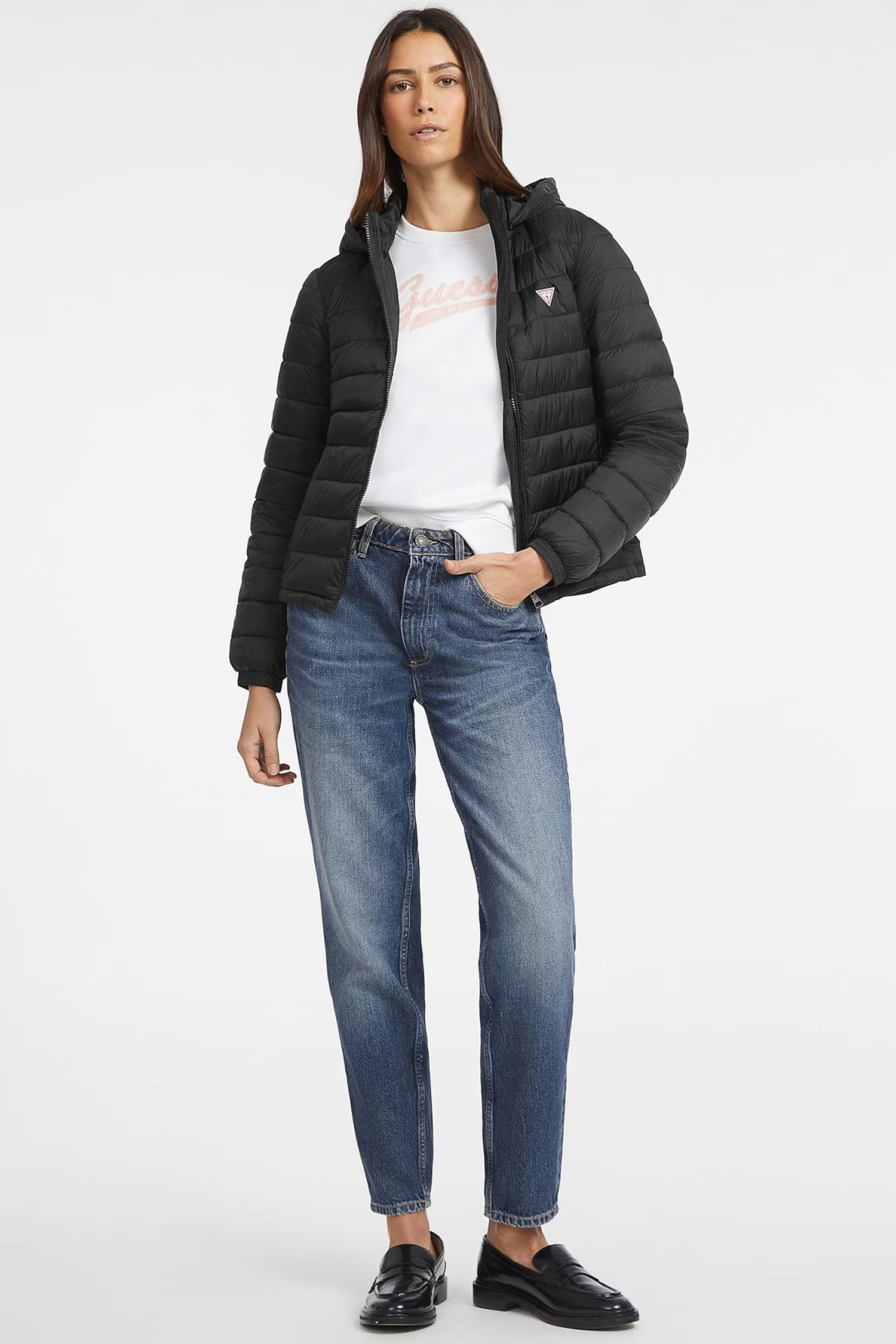 Женская черная куртка Guess Jeans W4YL00.WG922;JBLK