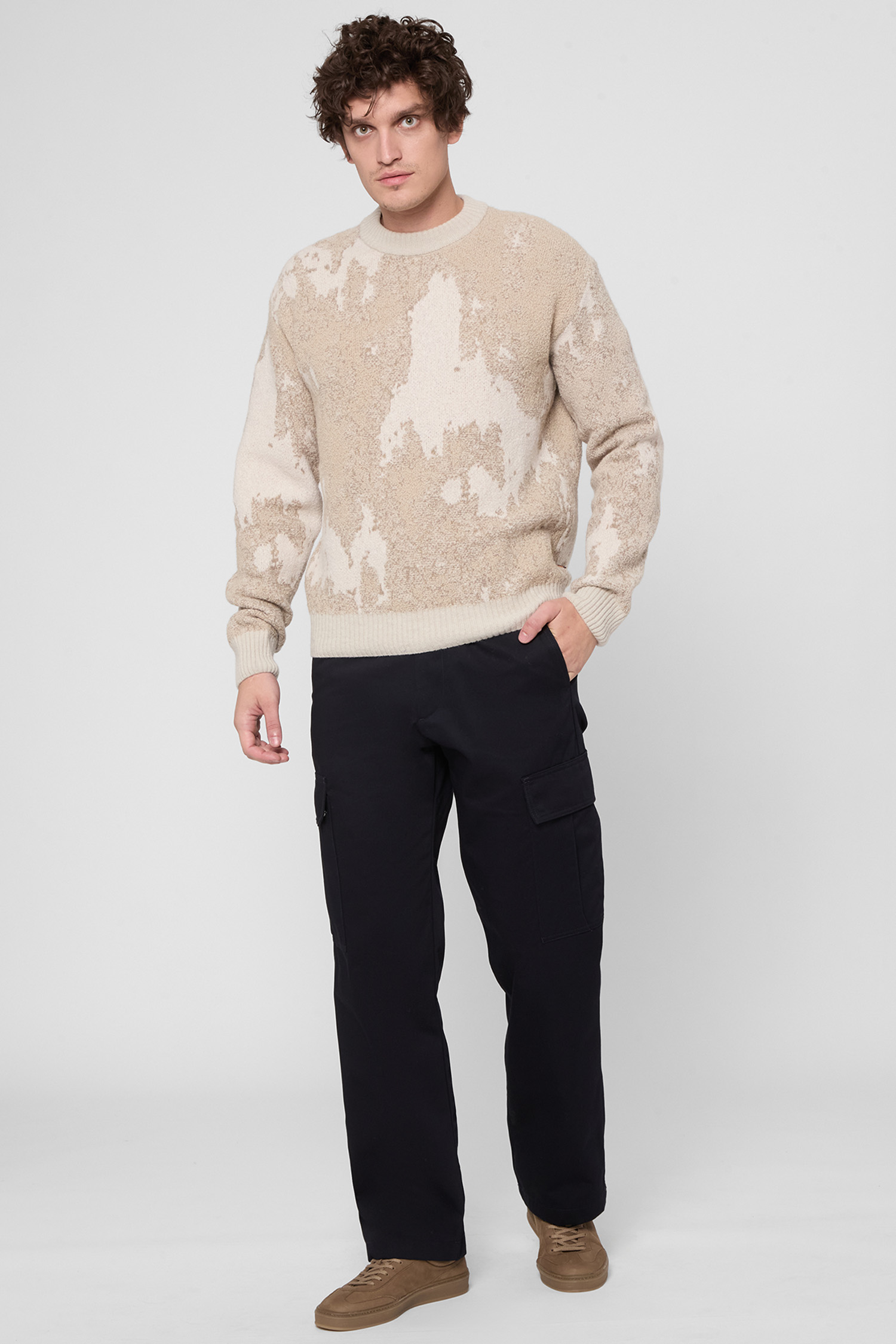 Чоловічий бежевий светр BOSS 50548668;271