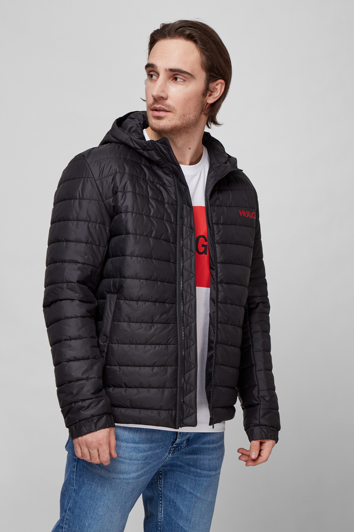 Чоловіча чорна куртка HUGO 50469583;001