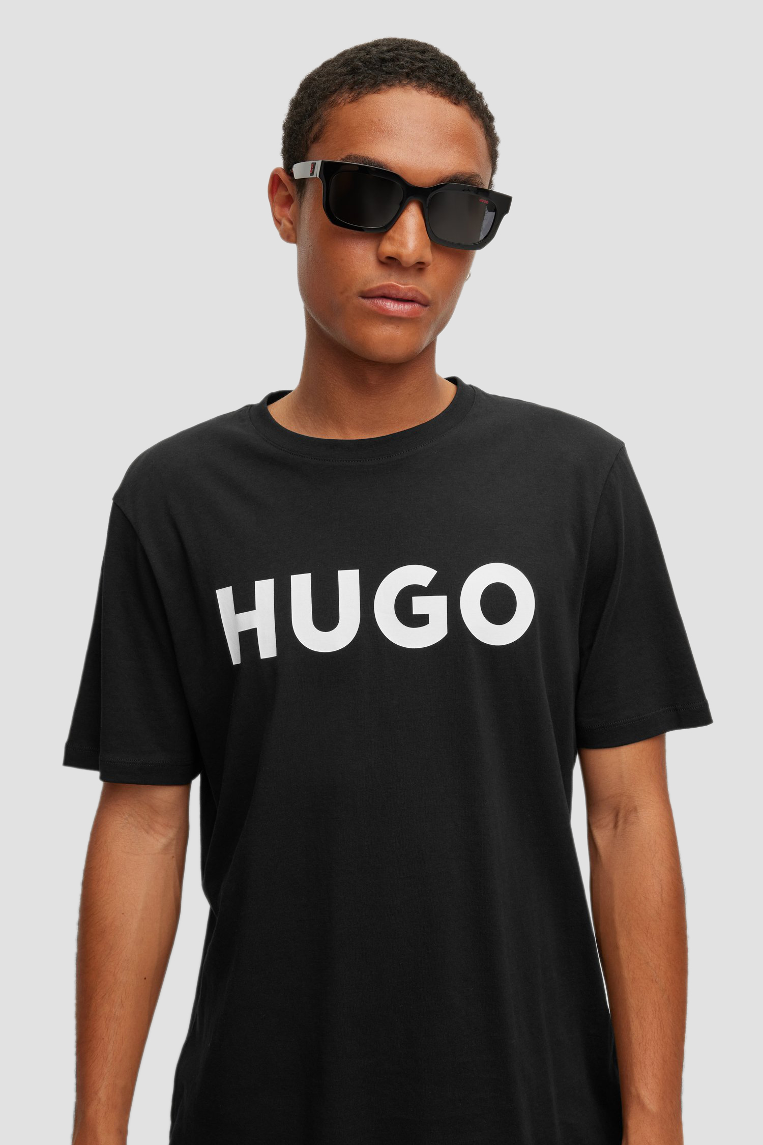 Мужская черная футболка HUGO 50467556;002