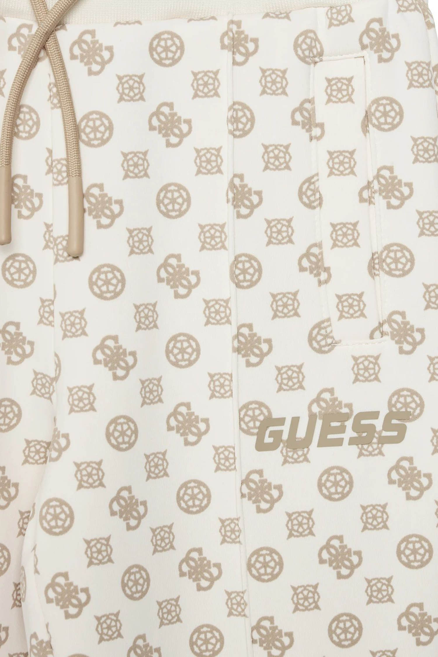 Детские белые спортивные брюки с узором Guess Kids J5YQ34.KB212;P1MS