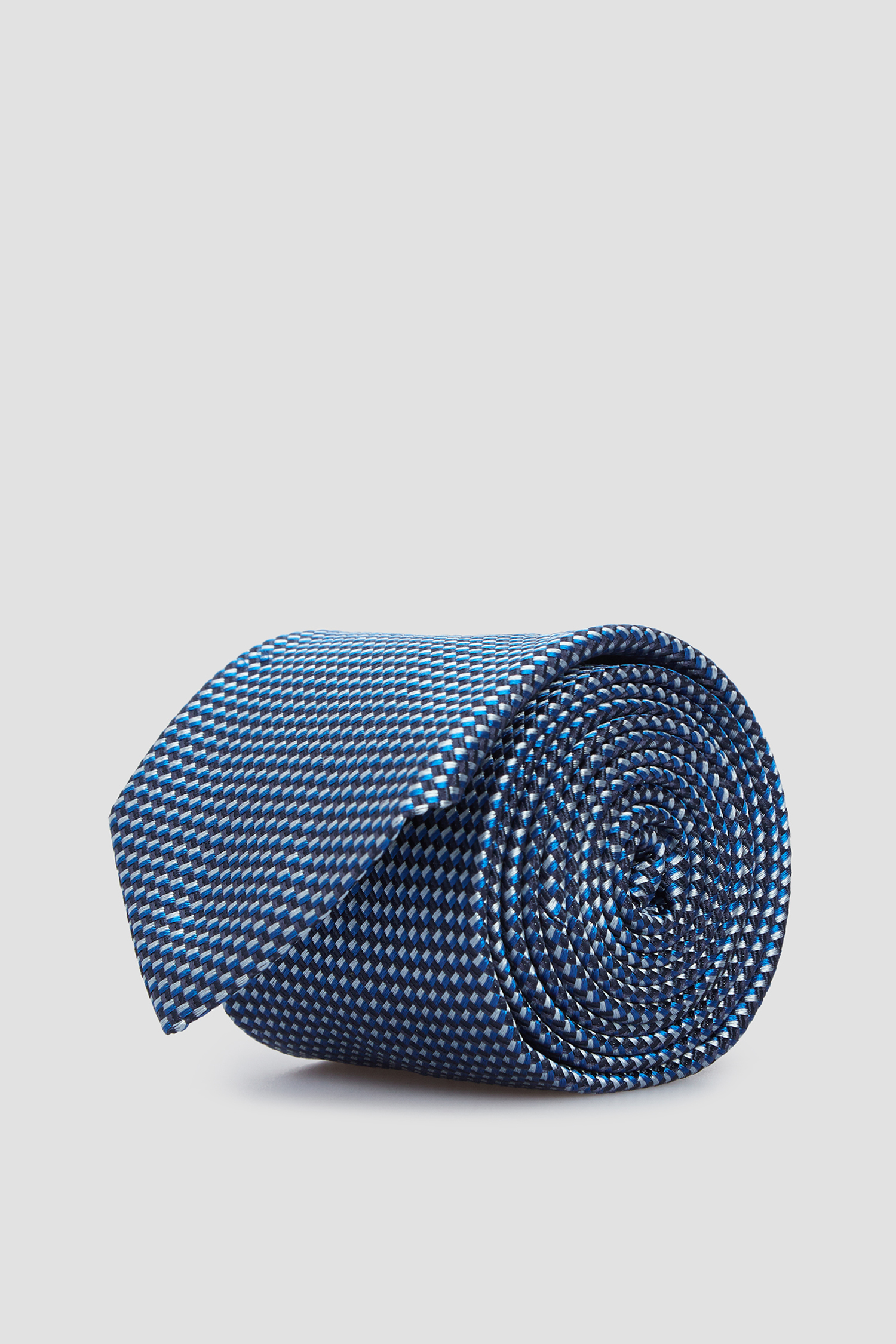 Мужской голубой шелковый галстук с узором BOSS 50454784;452