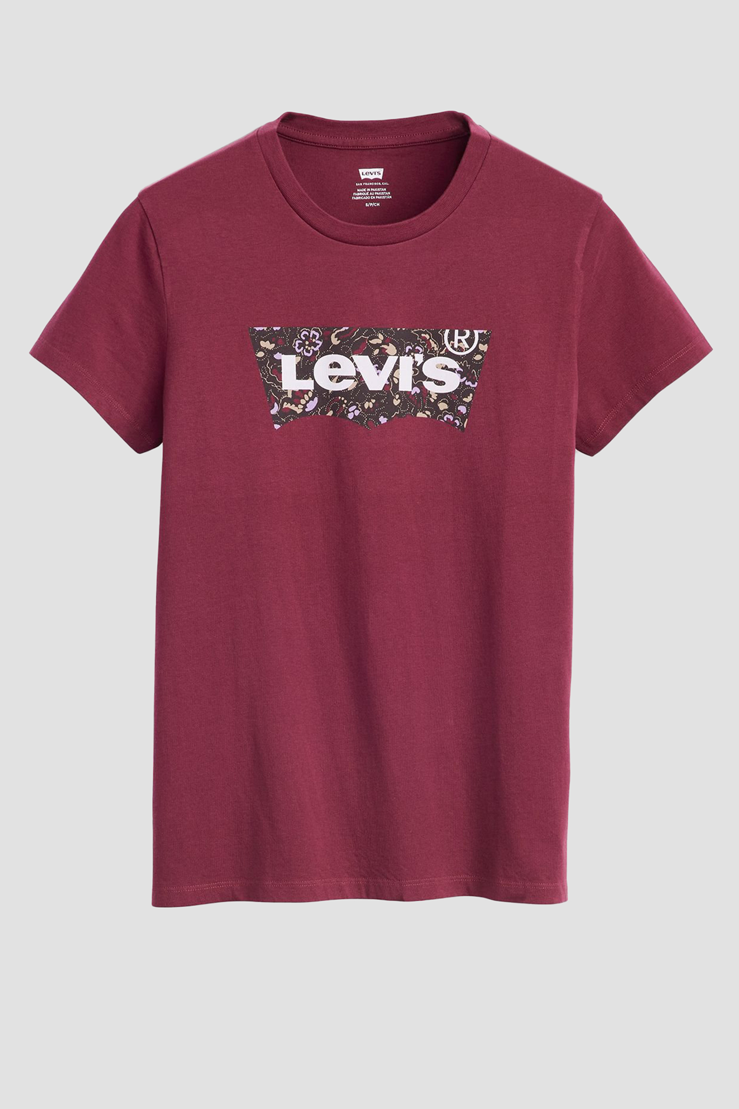 Женская бордовая футболка Levi’s® 17369;2776