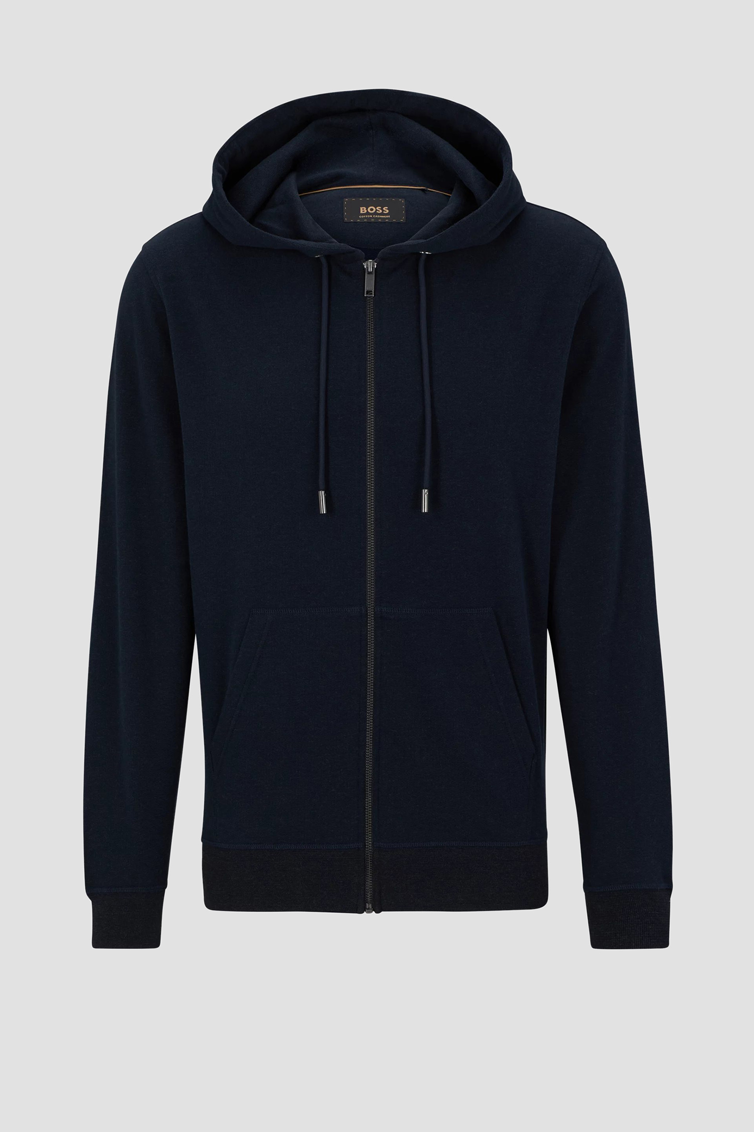 Мужская темно-синяя кофта на молнии BOSS 50497666;404