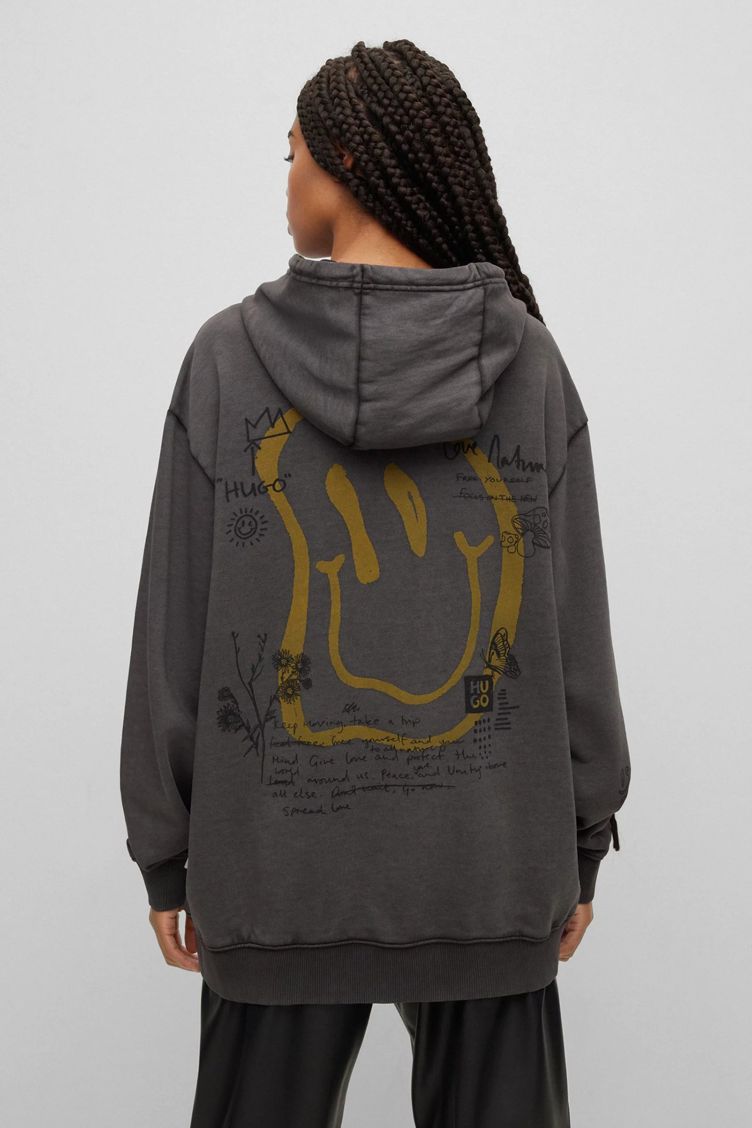 Женское черное худи HUGO 50495069;001