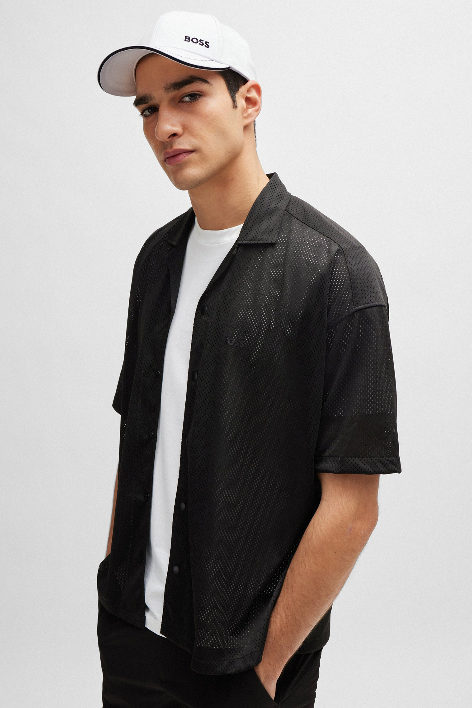 Чоловіча біла кепка BOSS 50492716;100