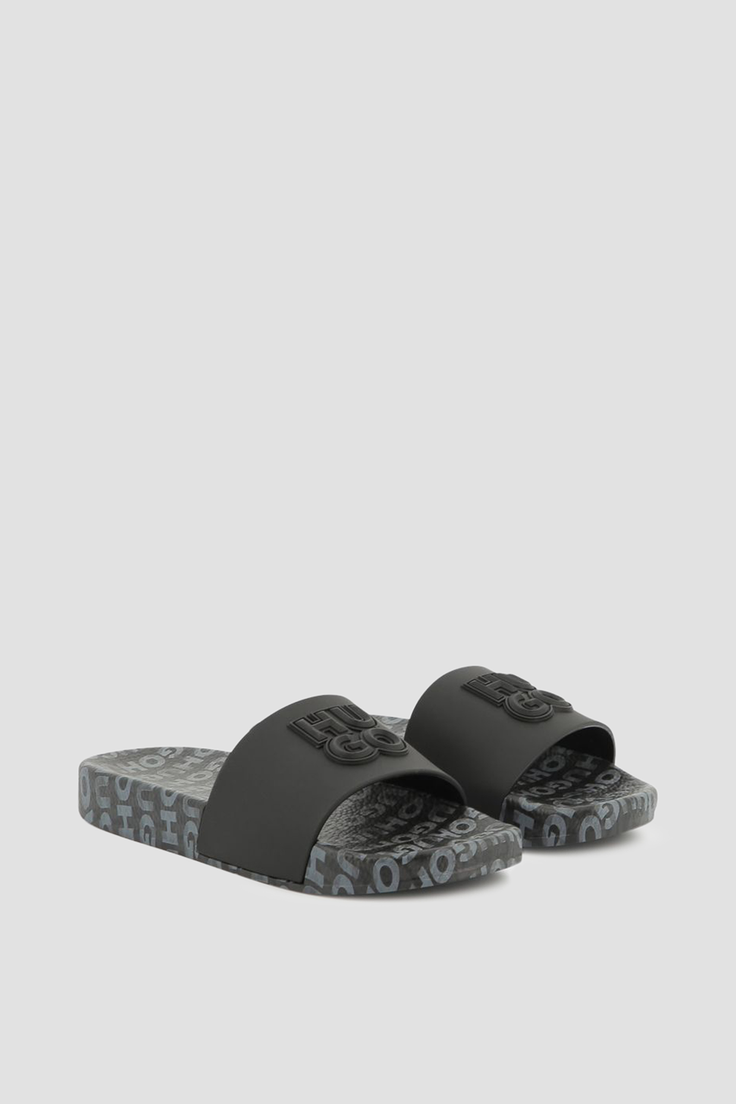 Детские черные слайдеры HUGO kids G00298;09B