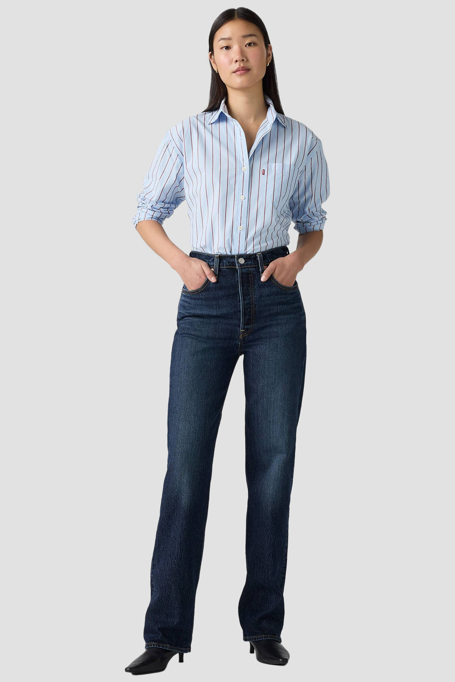 Женские темно-синие джинсы Ribcage Full Length Levi’s® 79078;0044