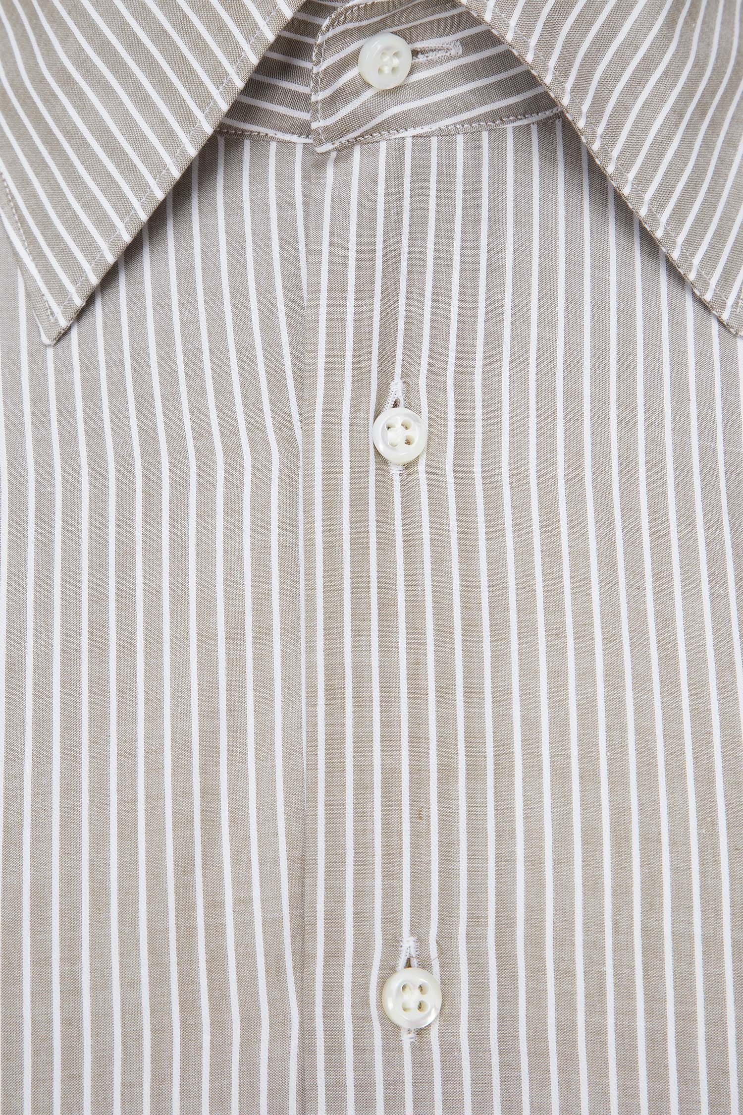 Мужская серая рубашка в полоску BOSS 50514220;344