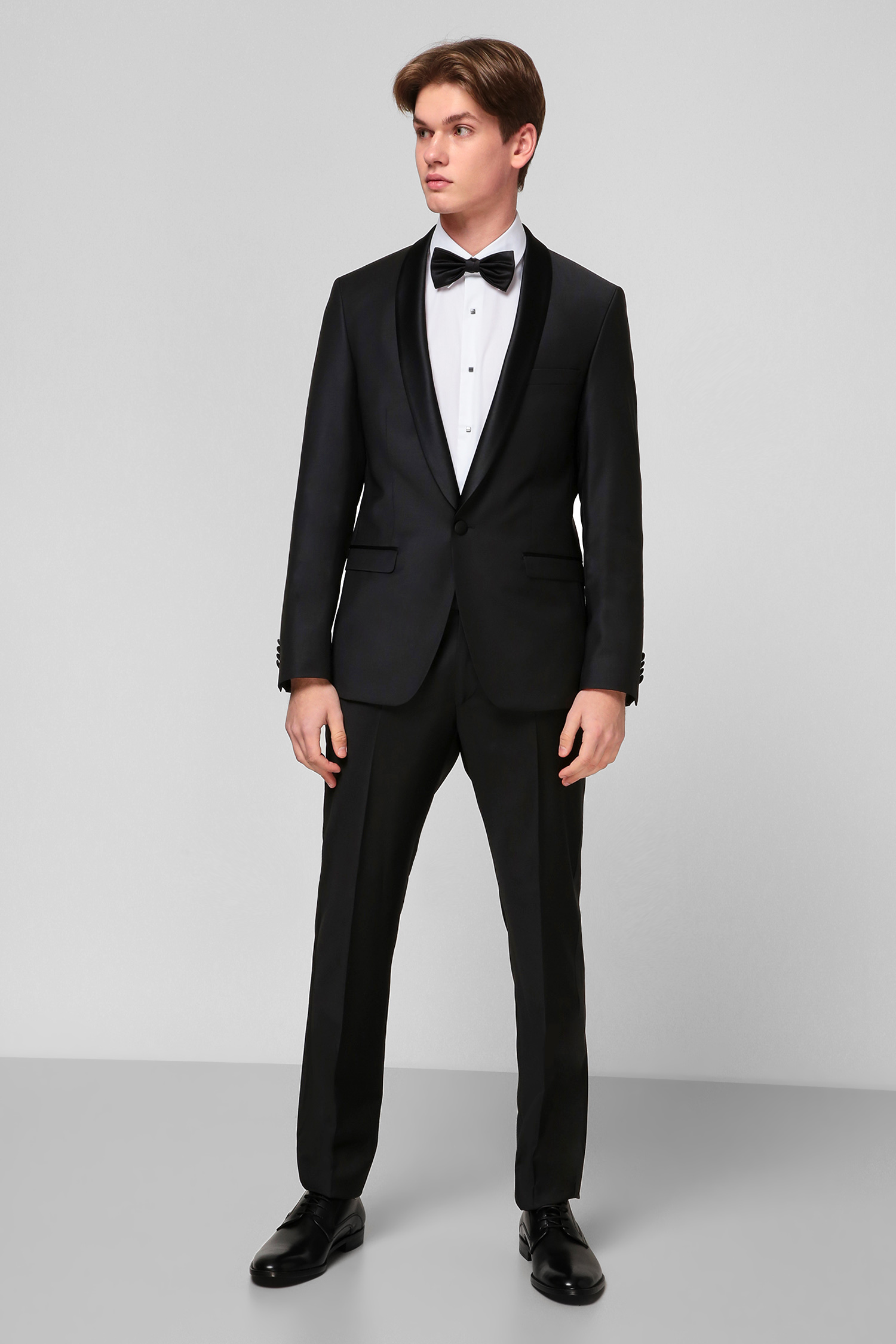 Чорний вовняний костюм для хлопців (піджак, брюки) Karl Lagerfeld 500096.155225К;990