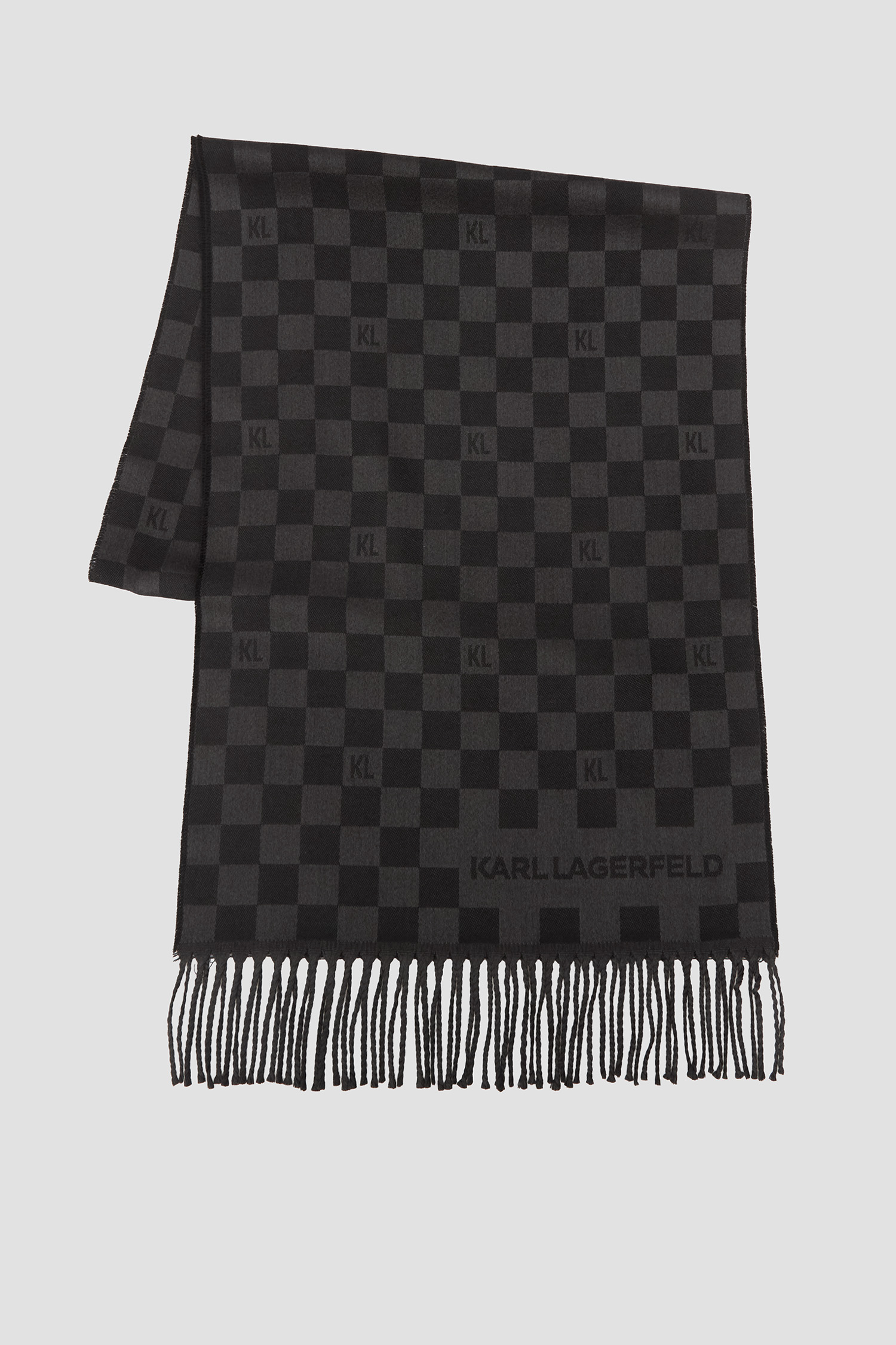 Чоловічий вовняний картатий шарф Karl Lagerfeld 554131.805001;990