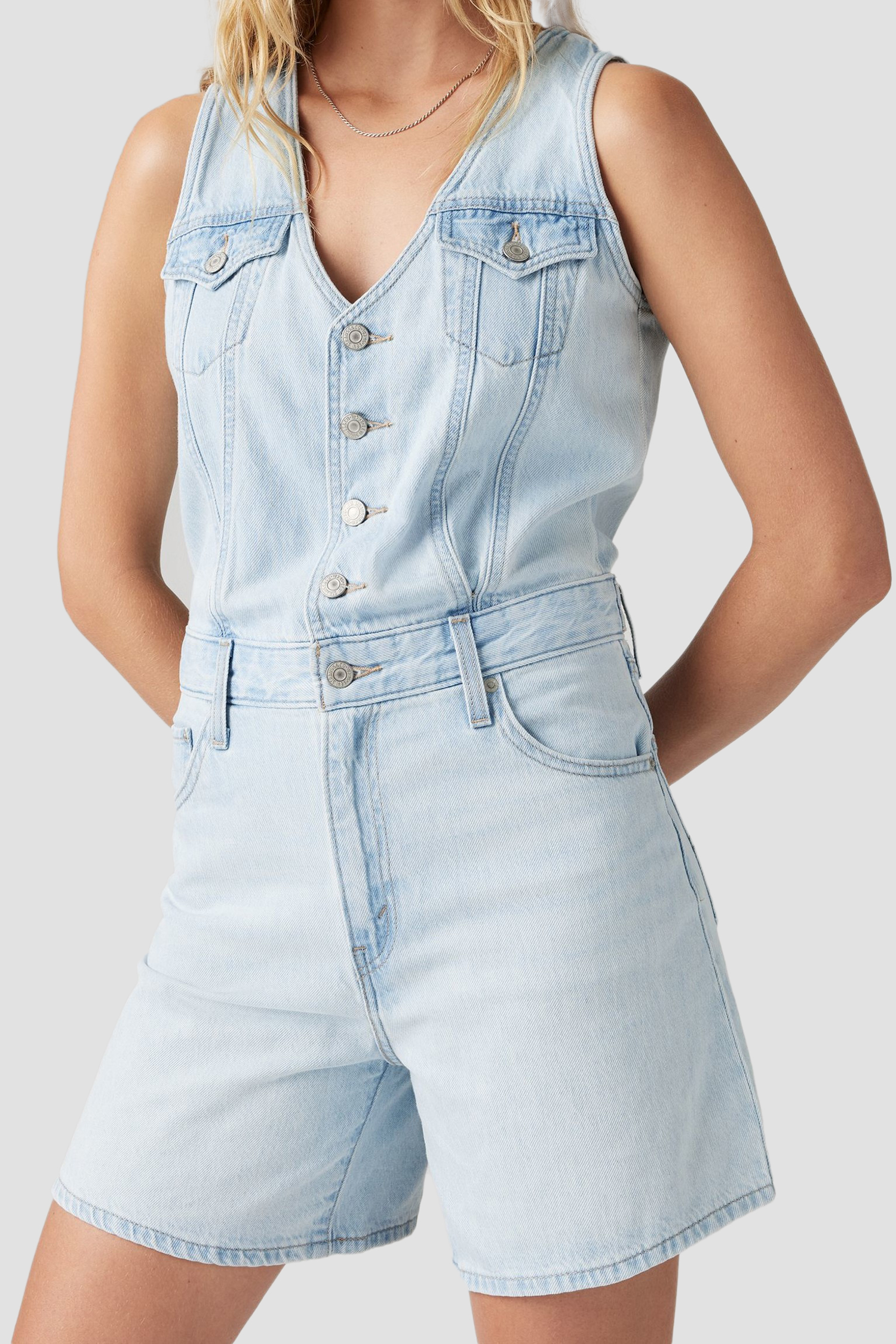 Жіночий блакитний джинсовий комбінезон Levi’s® 001WM;0000