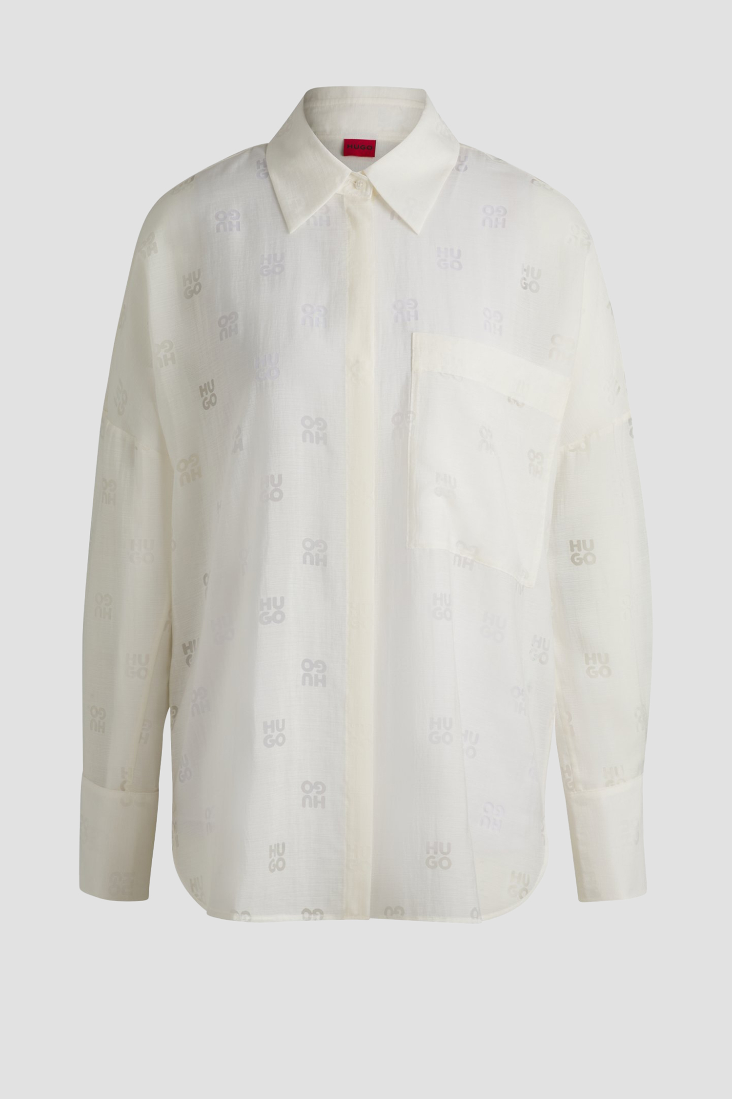 Женская белая блуза с узором HUGO 50531562;102