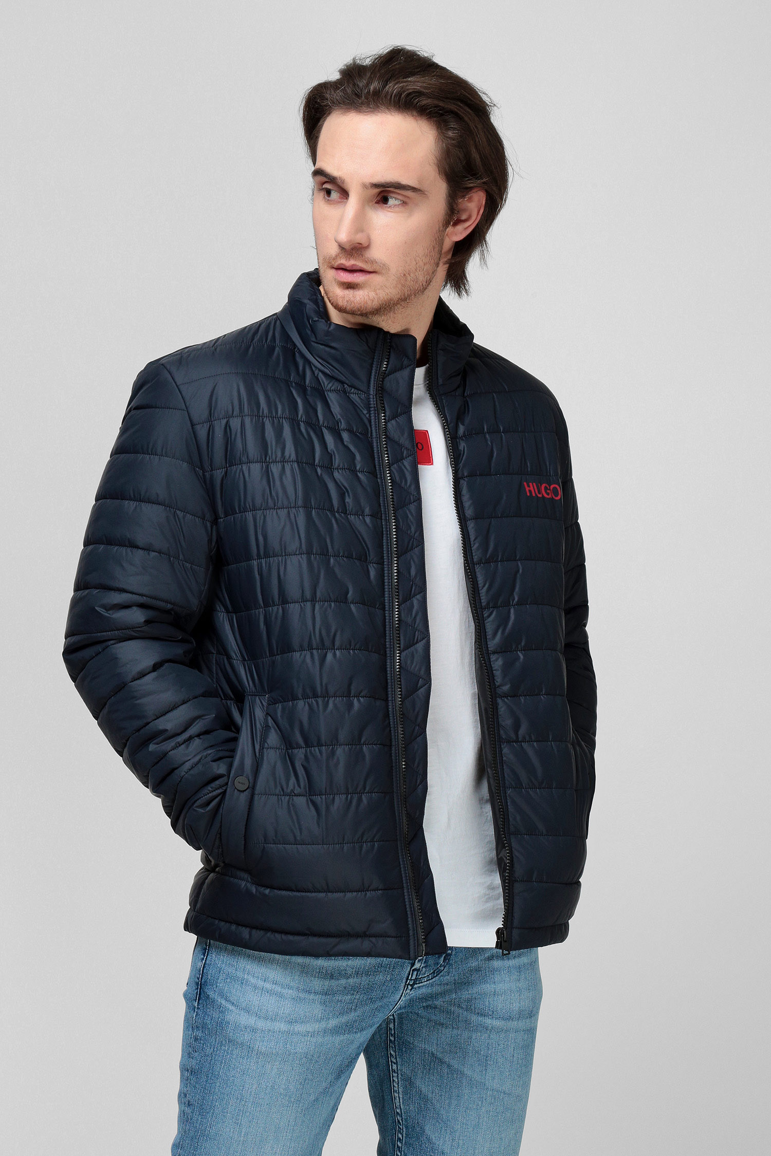 Мужская темно-синяя куртка HUGO 50470179;405