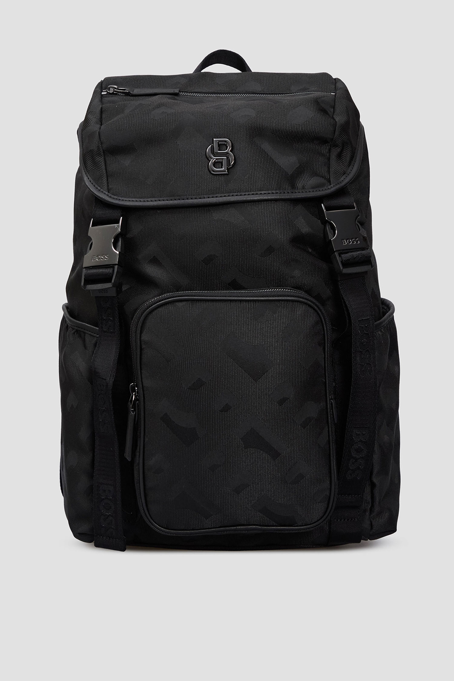 Мужской черный рюкзак с узором BOSS 50536225;001