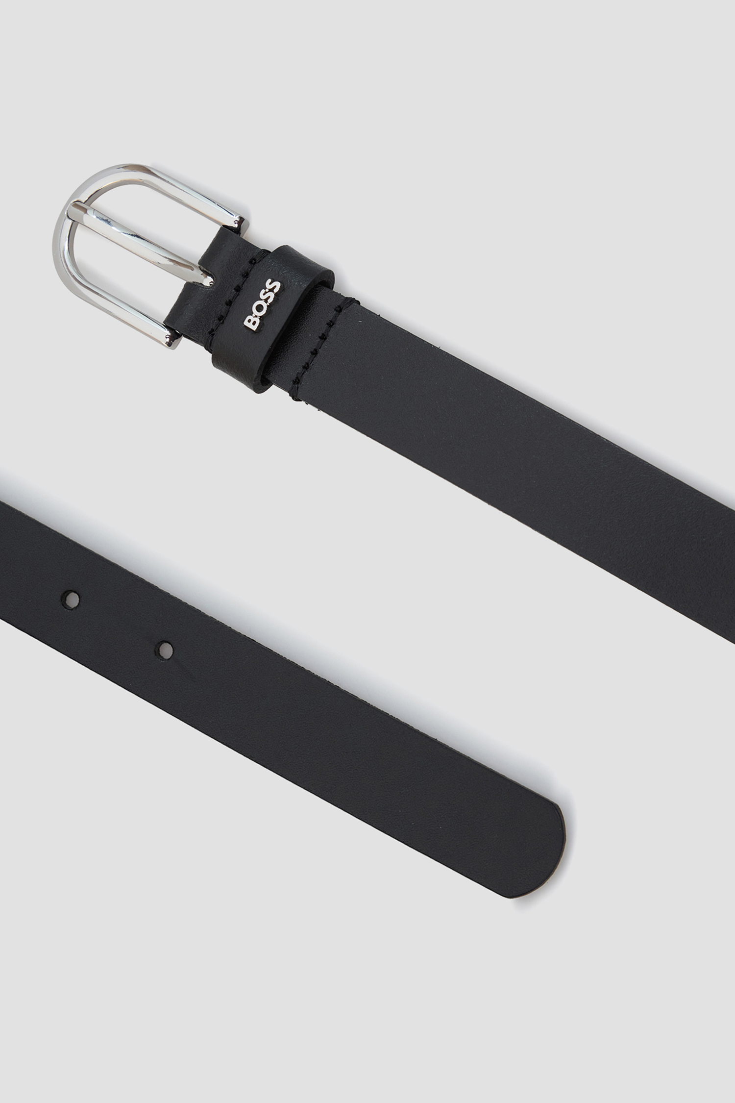 Жіночий чорний шкіряний ремінь BOSS 50553383;001