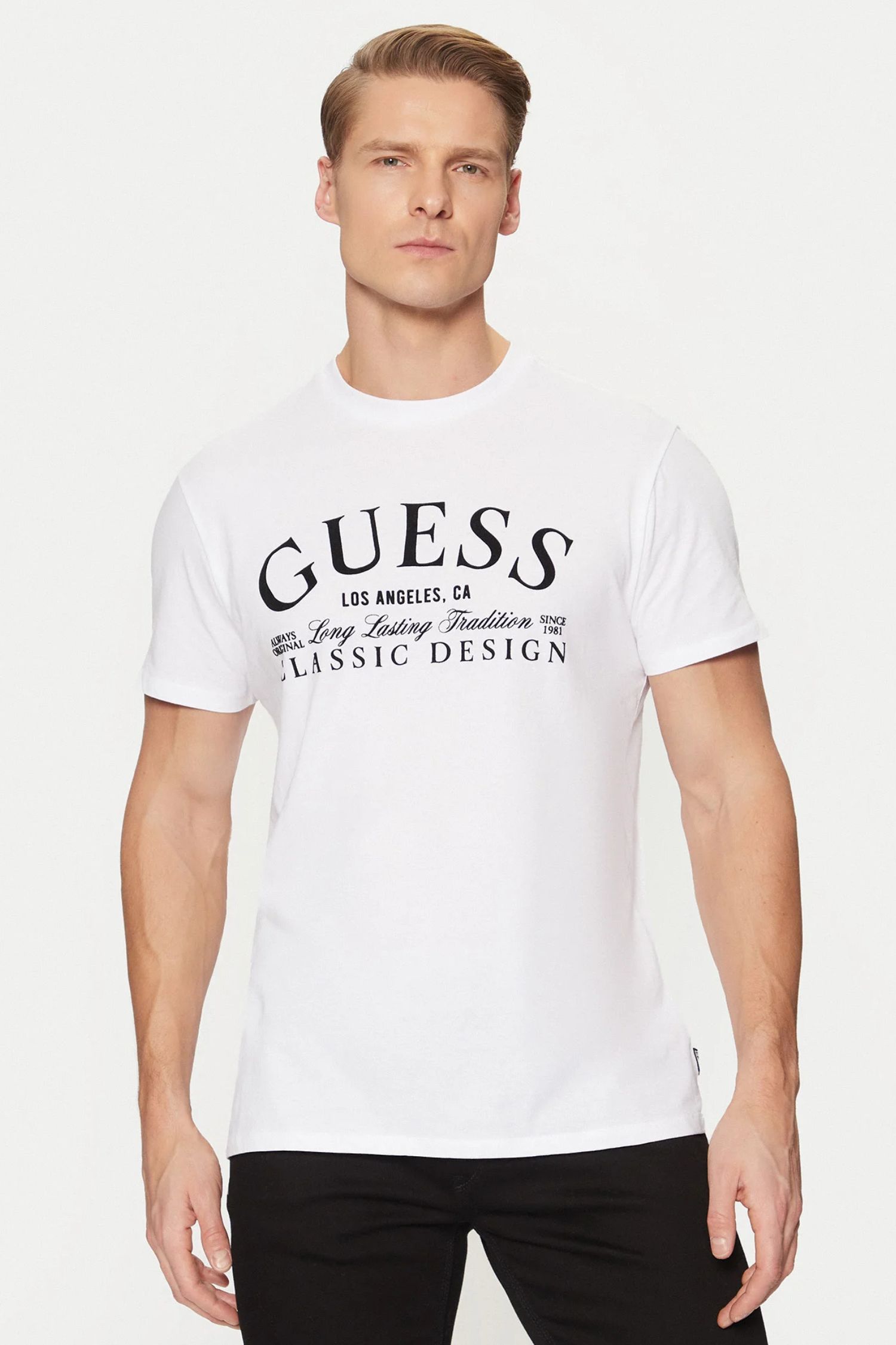 Мужская белая футболка Guess M5RI43.K9RM1;G011