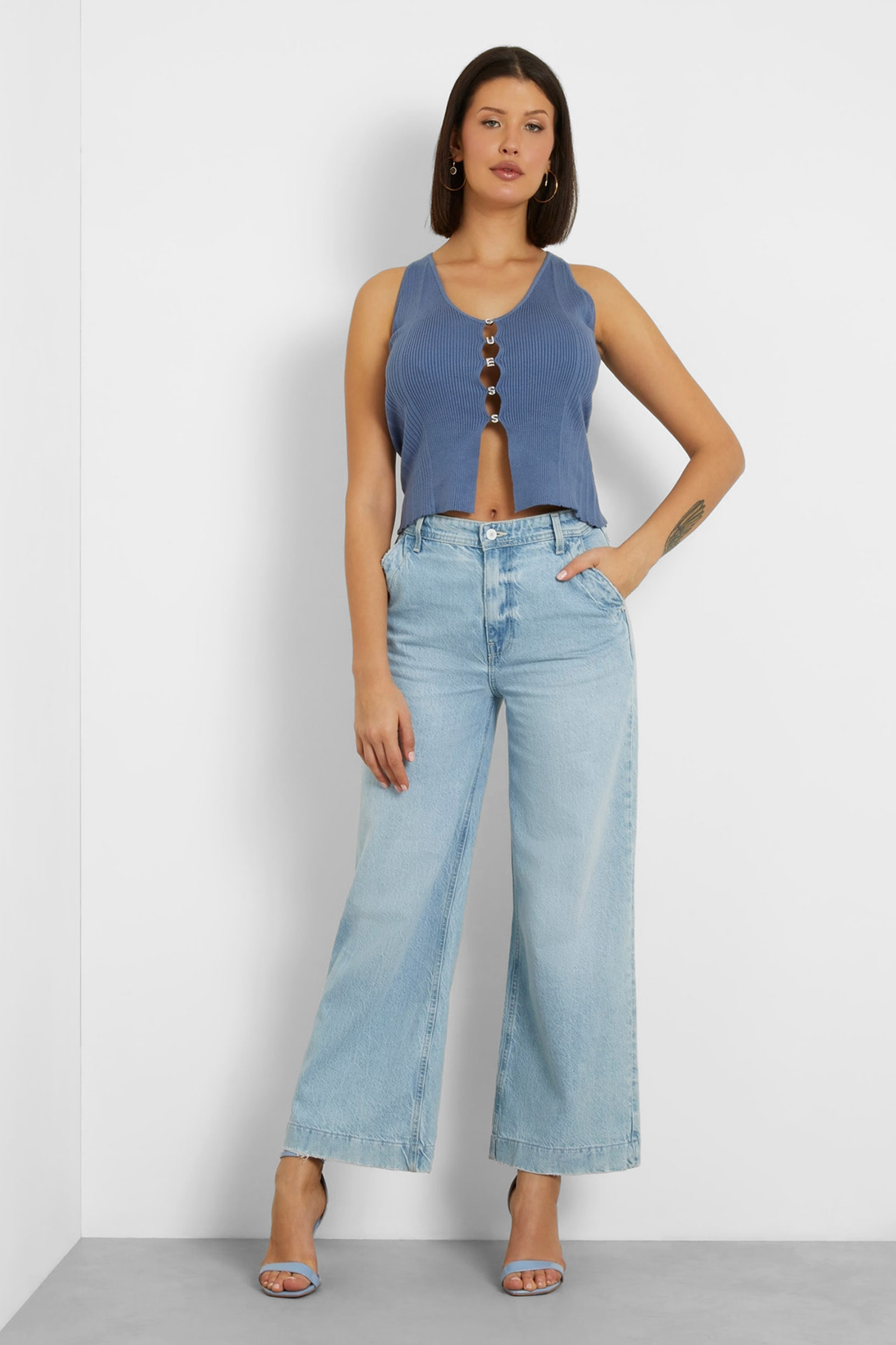 Жіночі блакитні джинси Guess W4GA77.D5B66;SEAD