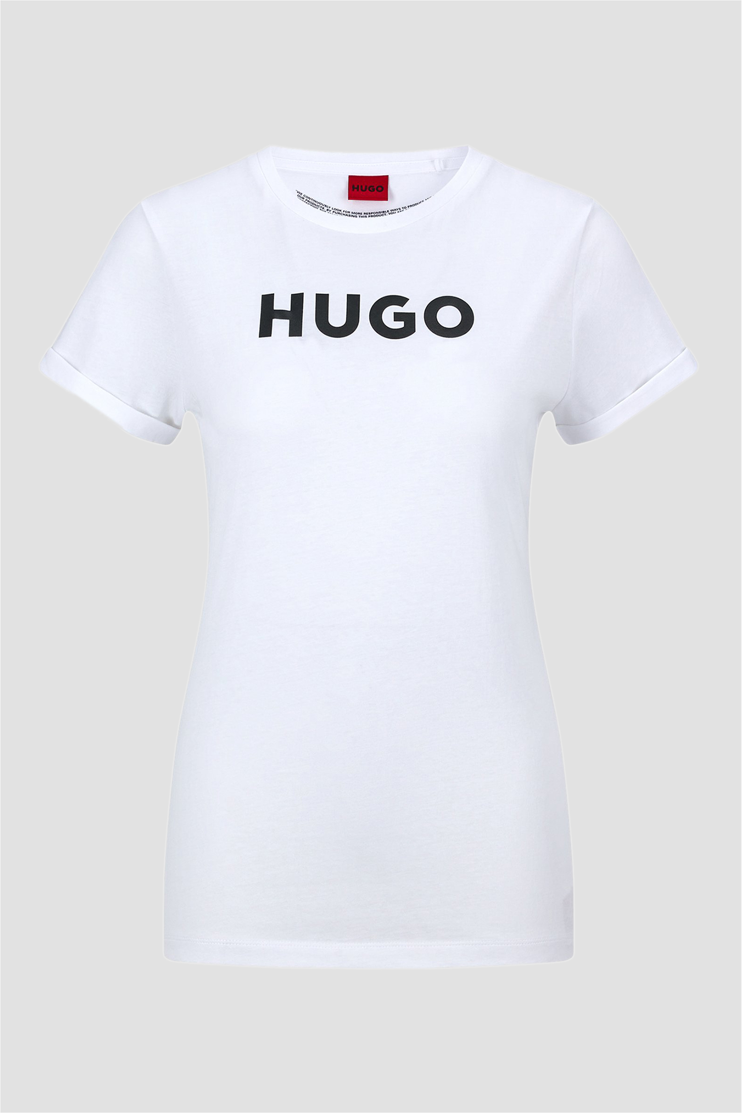 Жіноча біла футболка HUGO 50473813;100