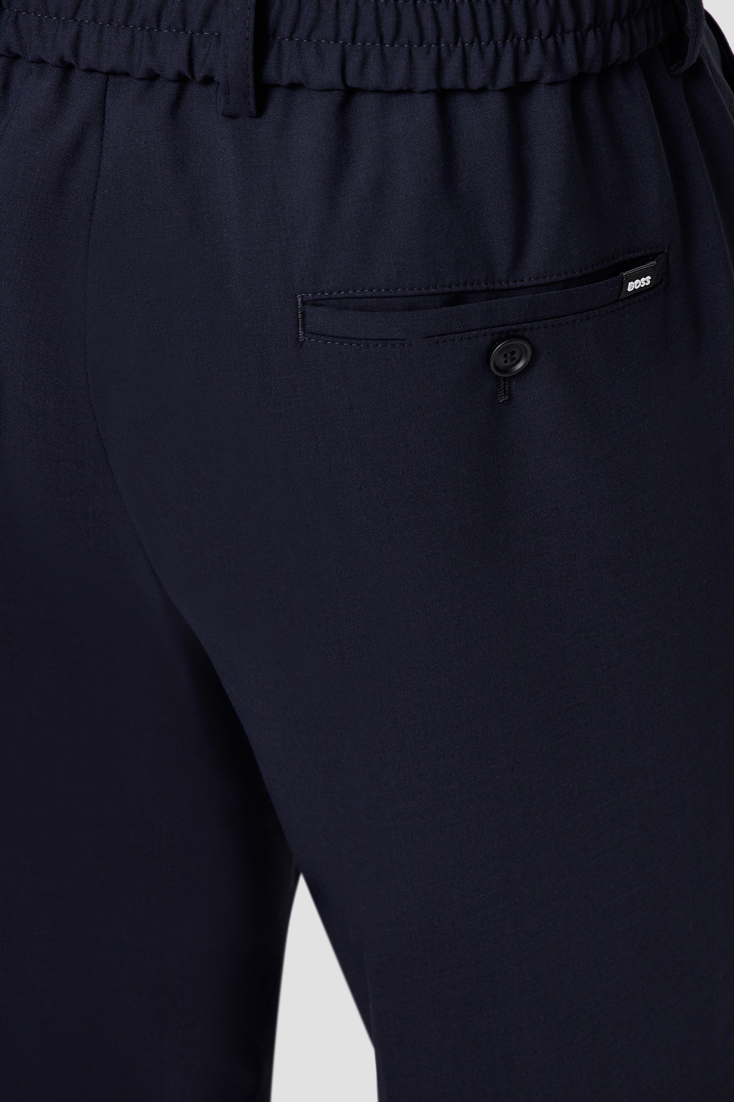 Чоловічі темно-сині вовняні брюки BOSS 50497336;404