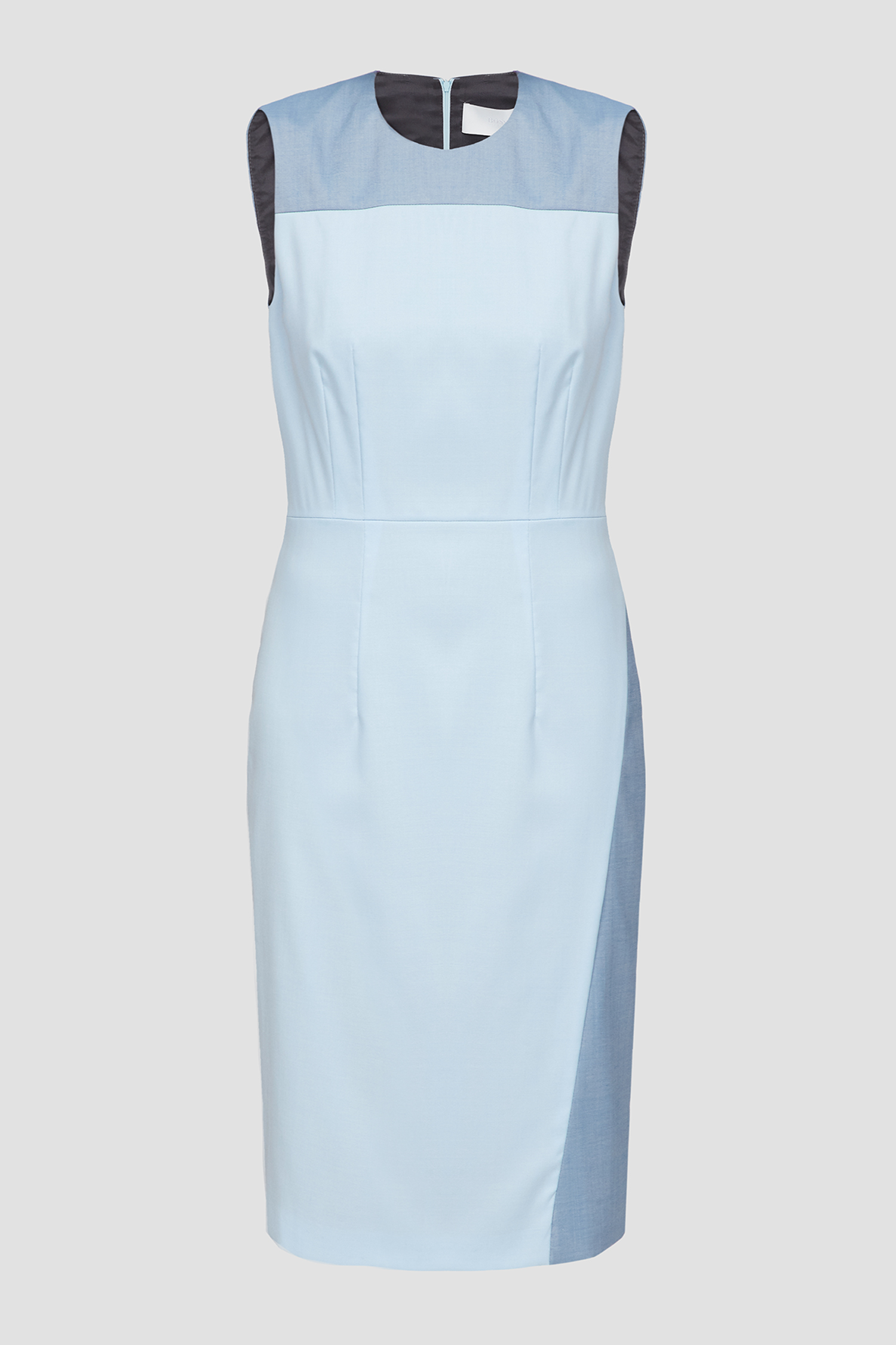 Женское голубое шерстяное платье BOSS 50404949;418