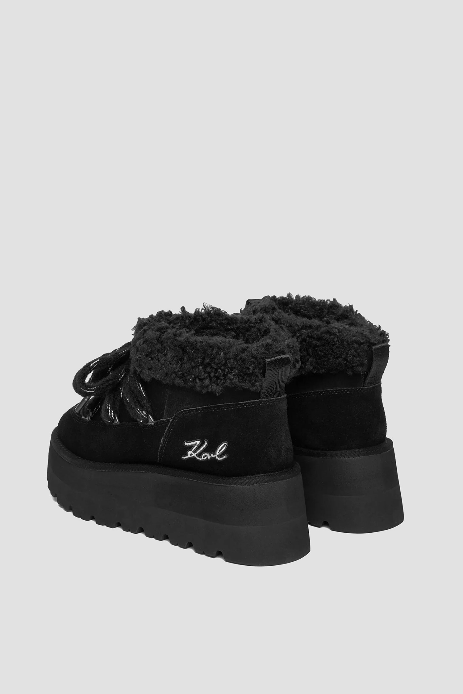 Женские черные замшевые угги Karl Lagerfeld KL48632;500