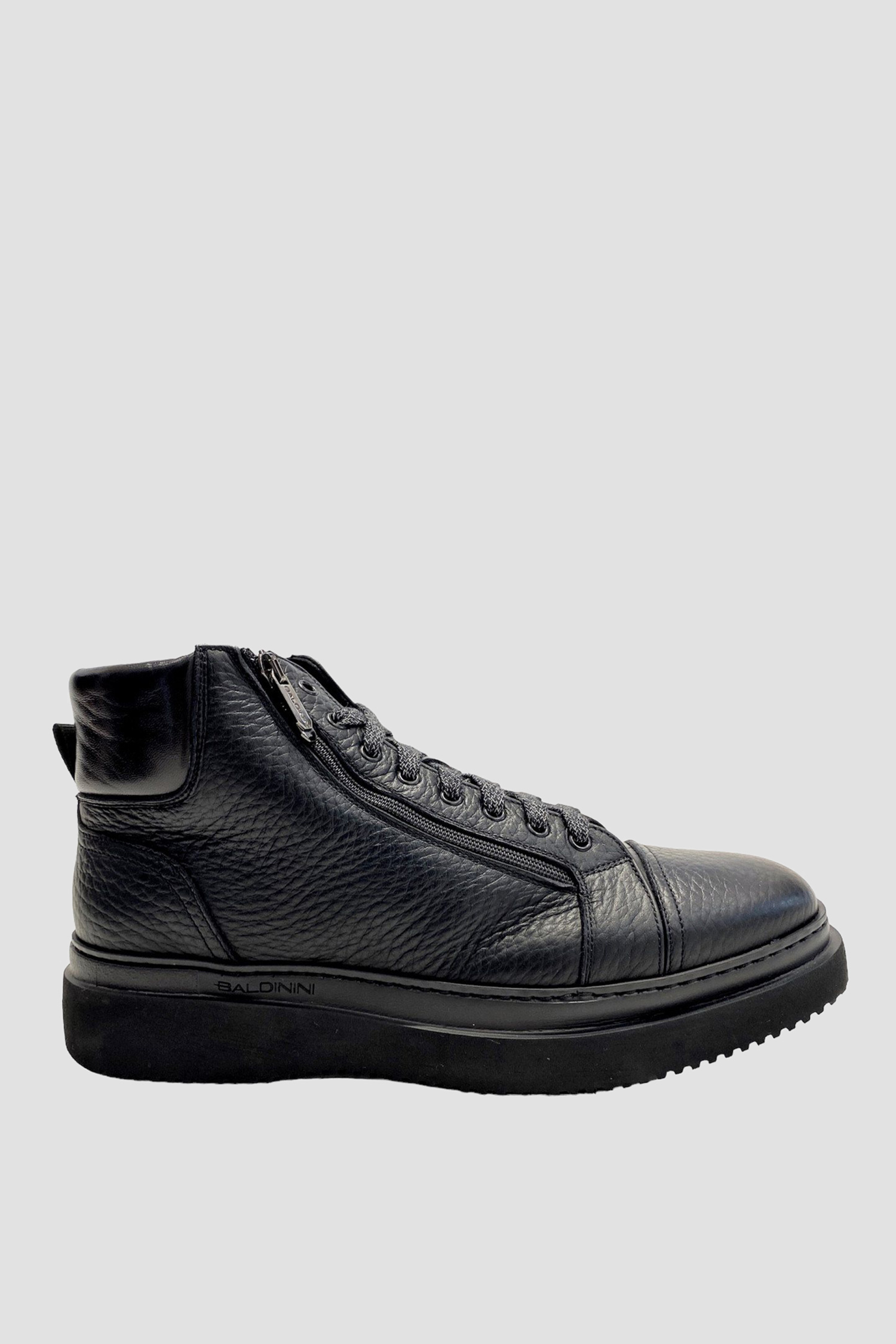 Чоловічі чорні шкіряні черевики Baldinini U4B290A1BOGE;0000