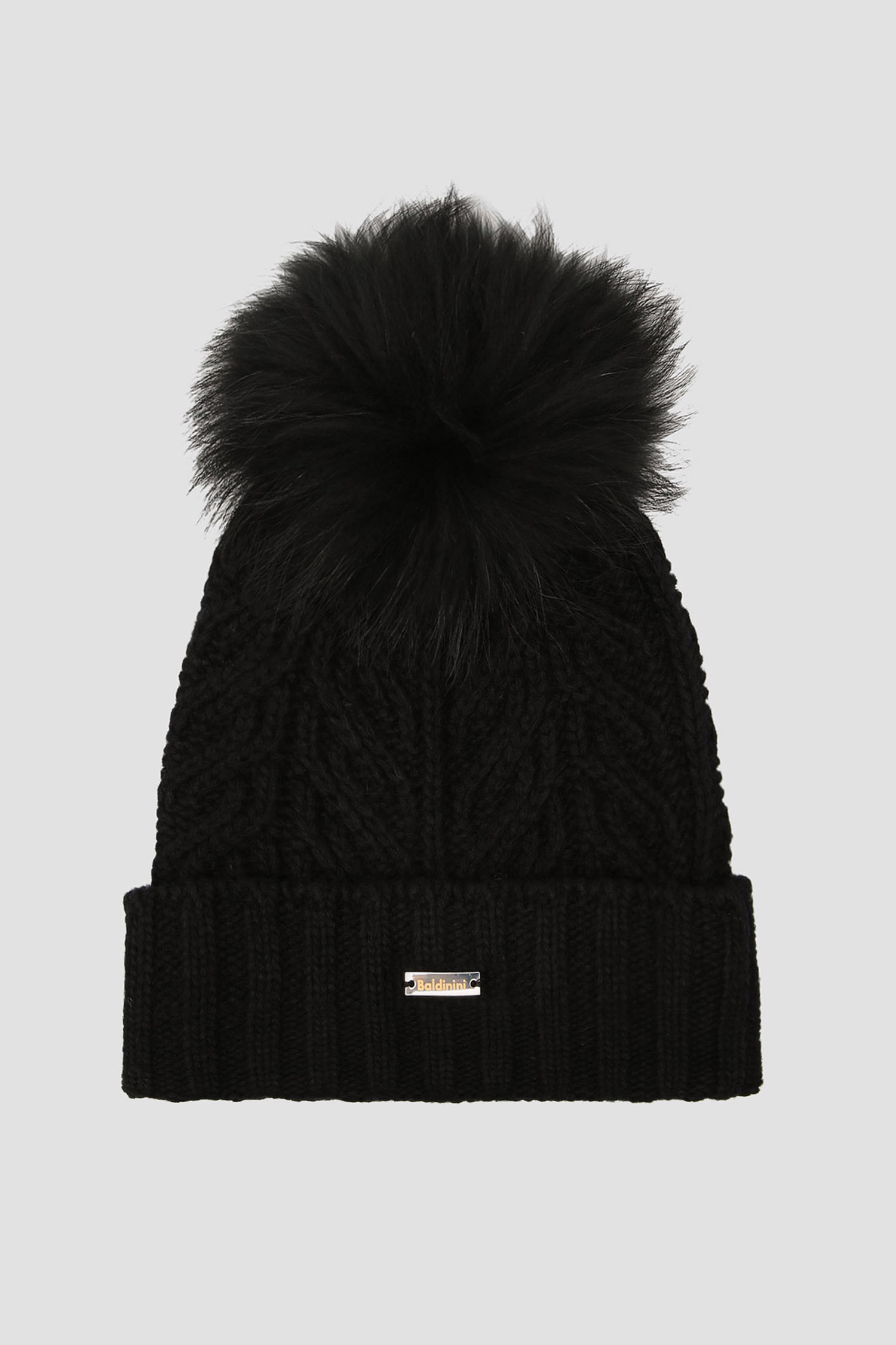 Черная шерстяная шапка для девушек Baldinini 121501;00